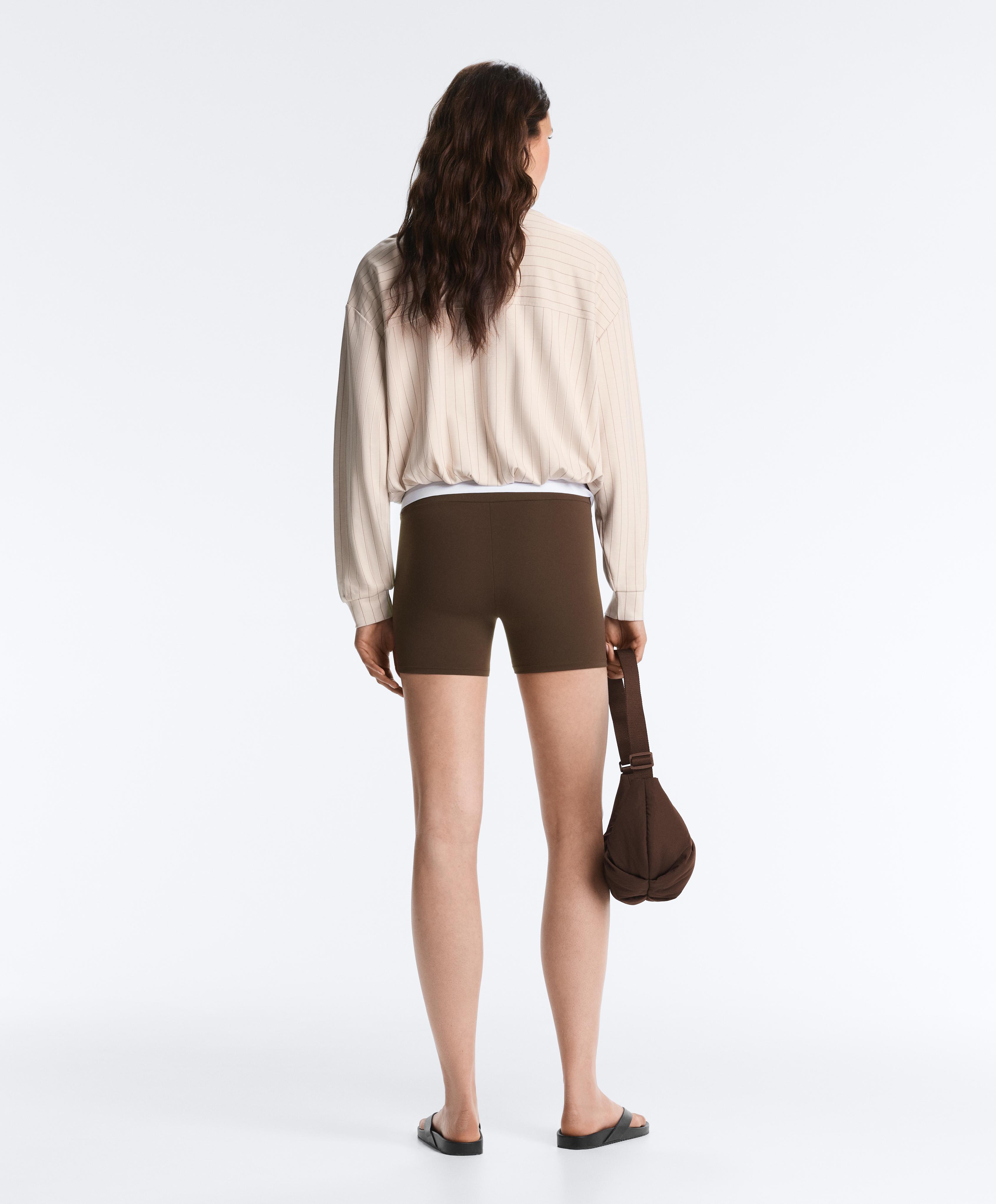 Striped jacket with puffed hem — SANDY