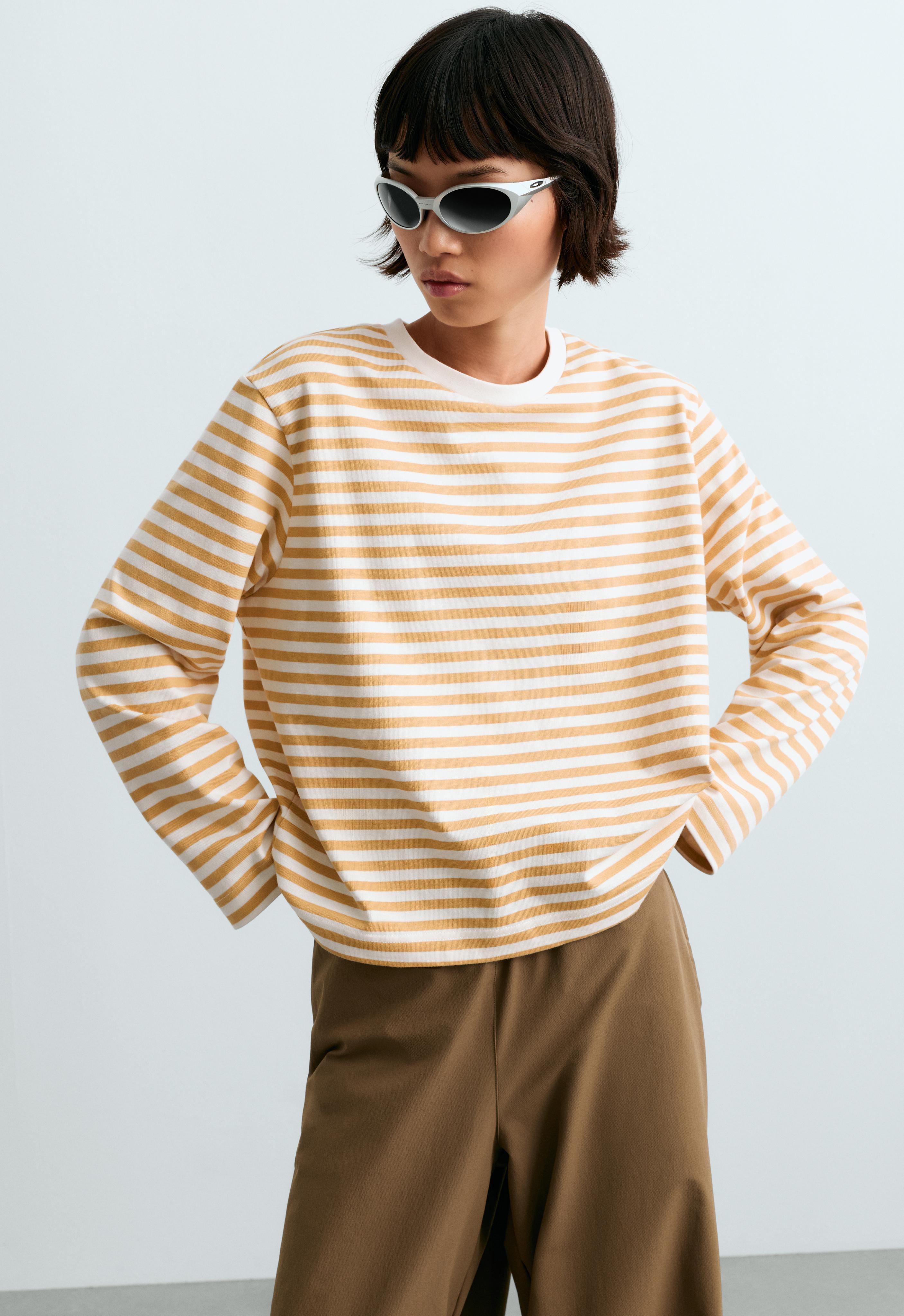 Boxy-Shirt mit Streifen aus 100 % Baumwolle Boxy-Shirt mit Streifen aus 100 % Baumwolle