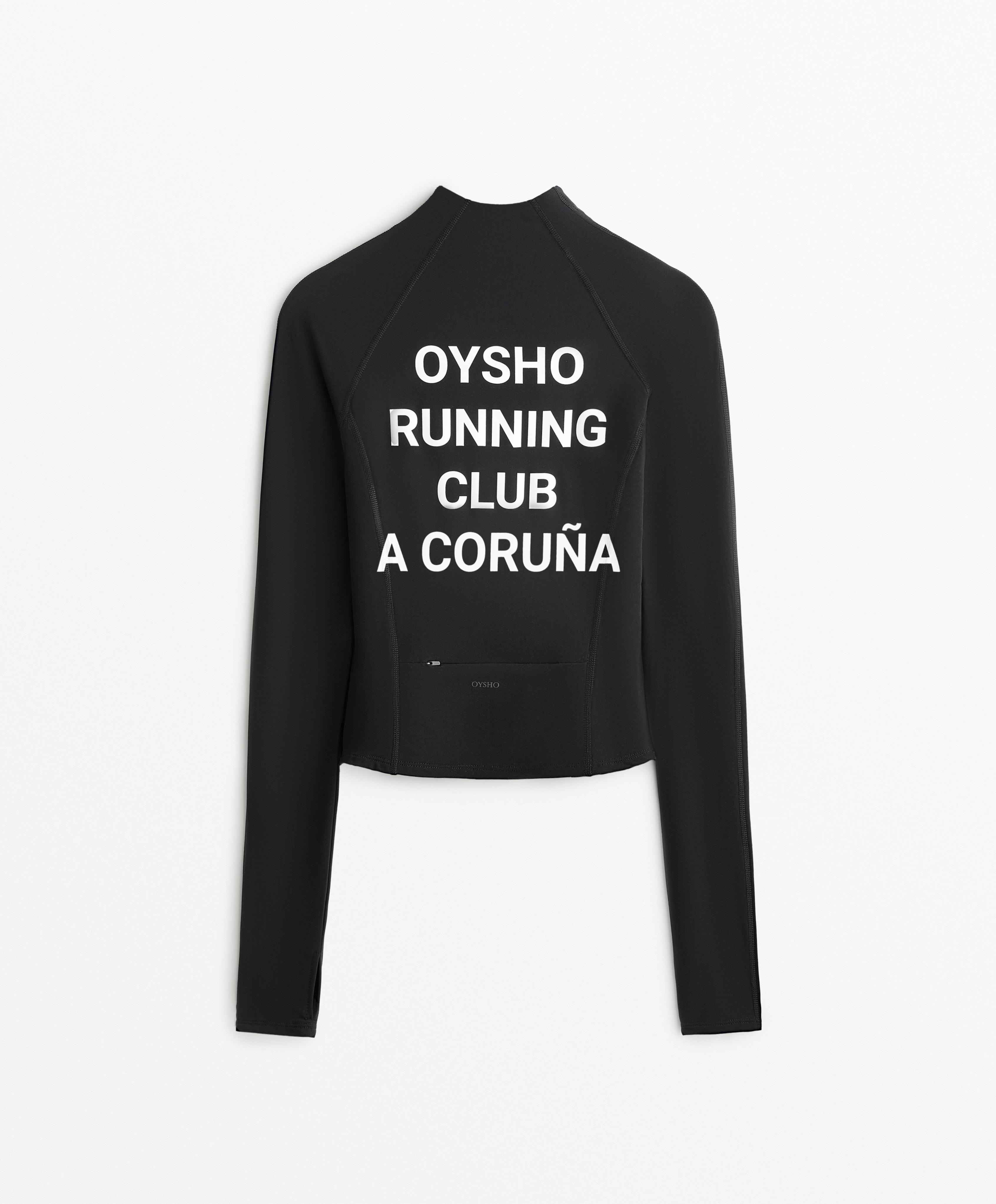 Oysho Running Club A Coruña light warm technical jacket with seams Oysho Running Club A Coruña light warm technical jacket with seams