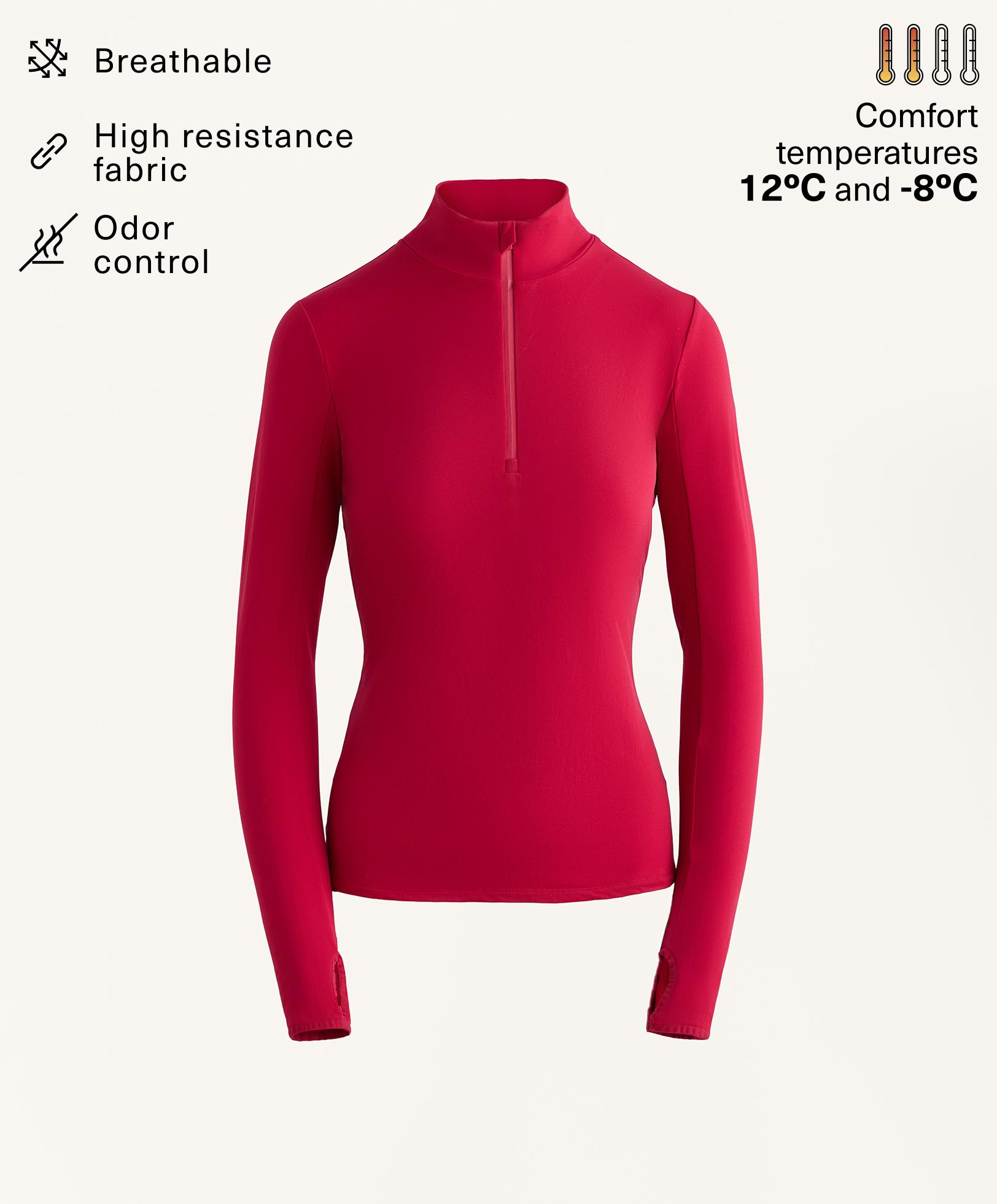 Thermal base layer half-zip top