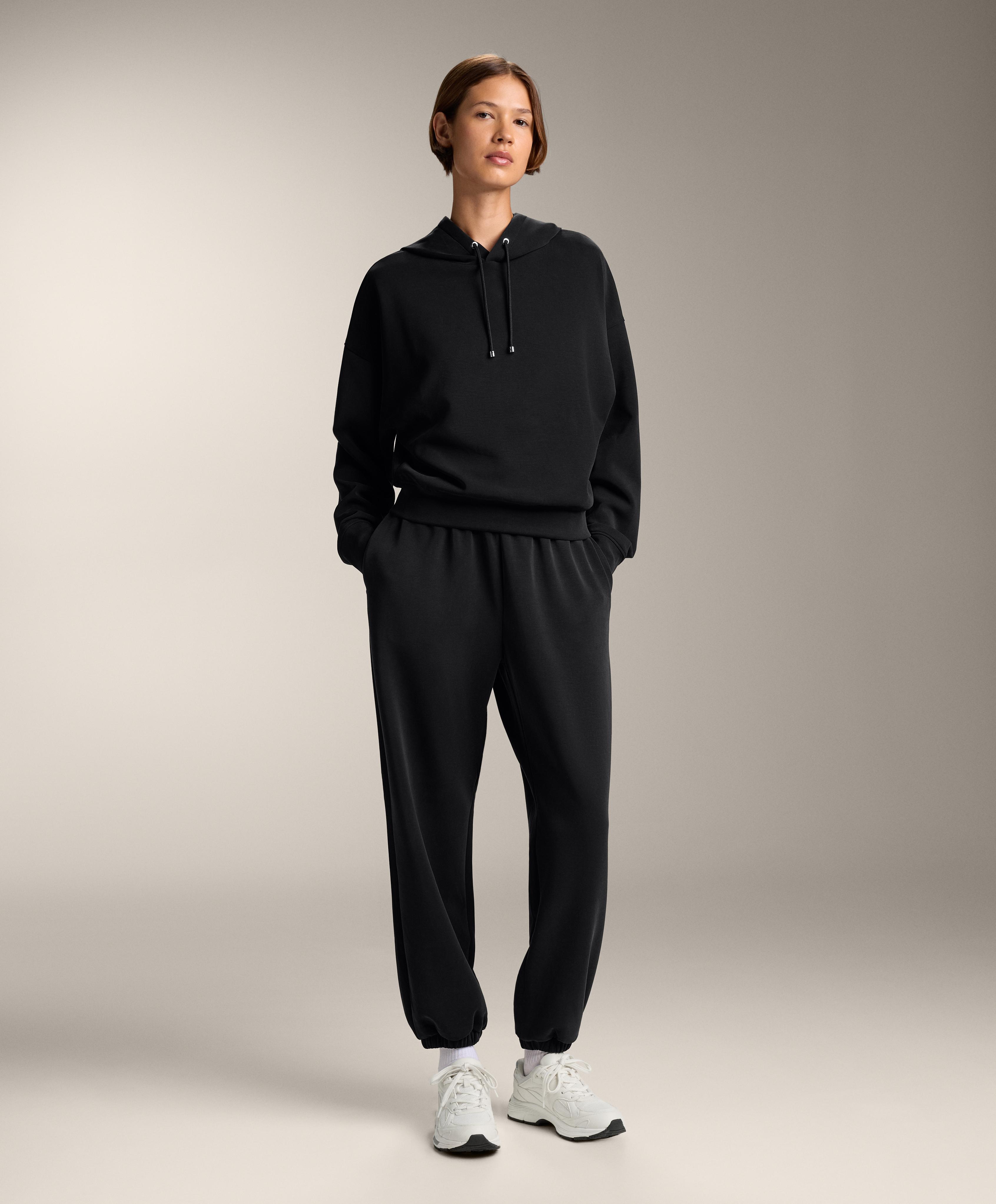 Boxy hoodie with brushed modal Boxy hoodie with brushed modal