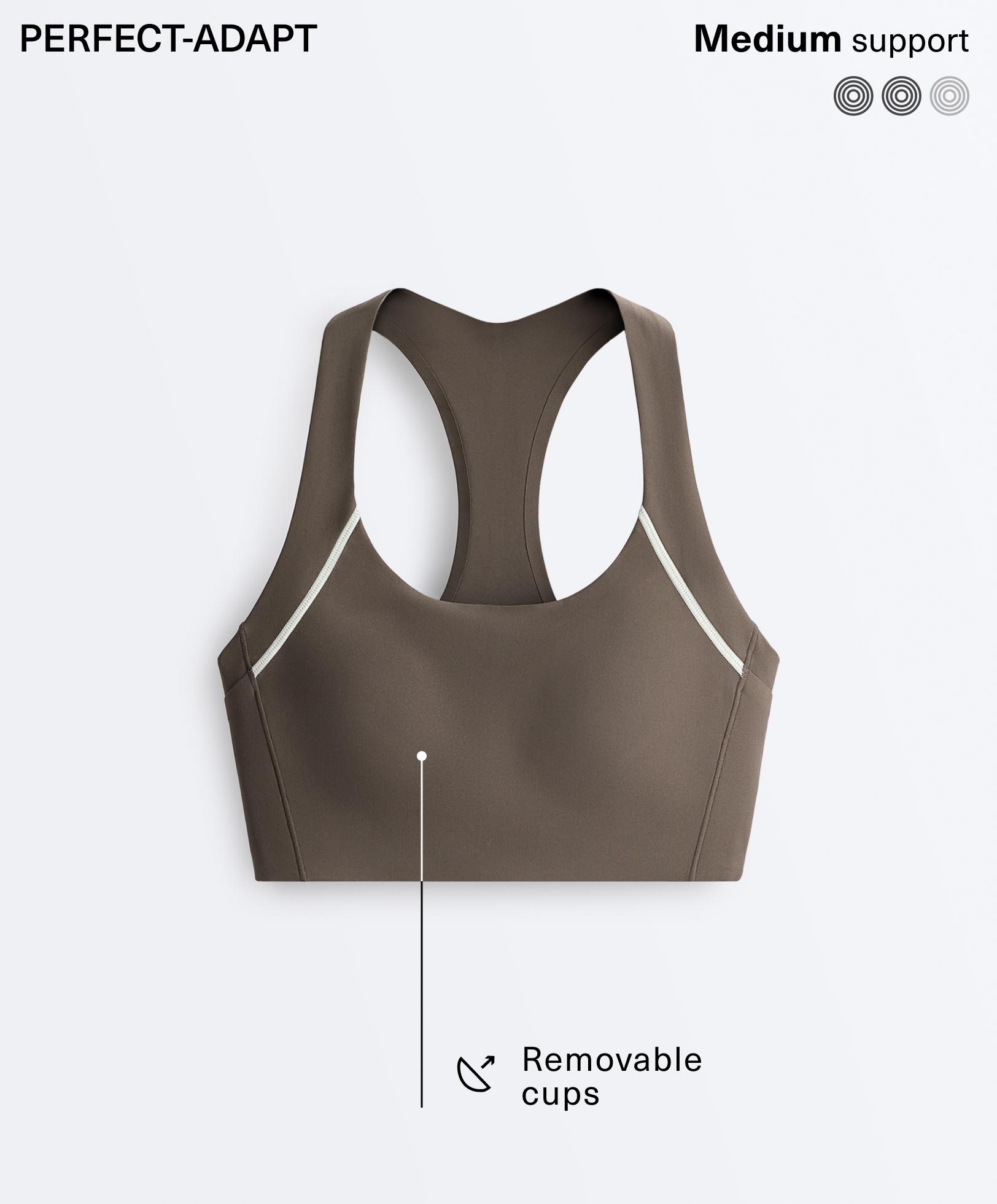Perfect-adapt reflective medium-support sports bra