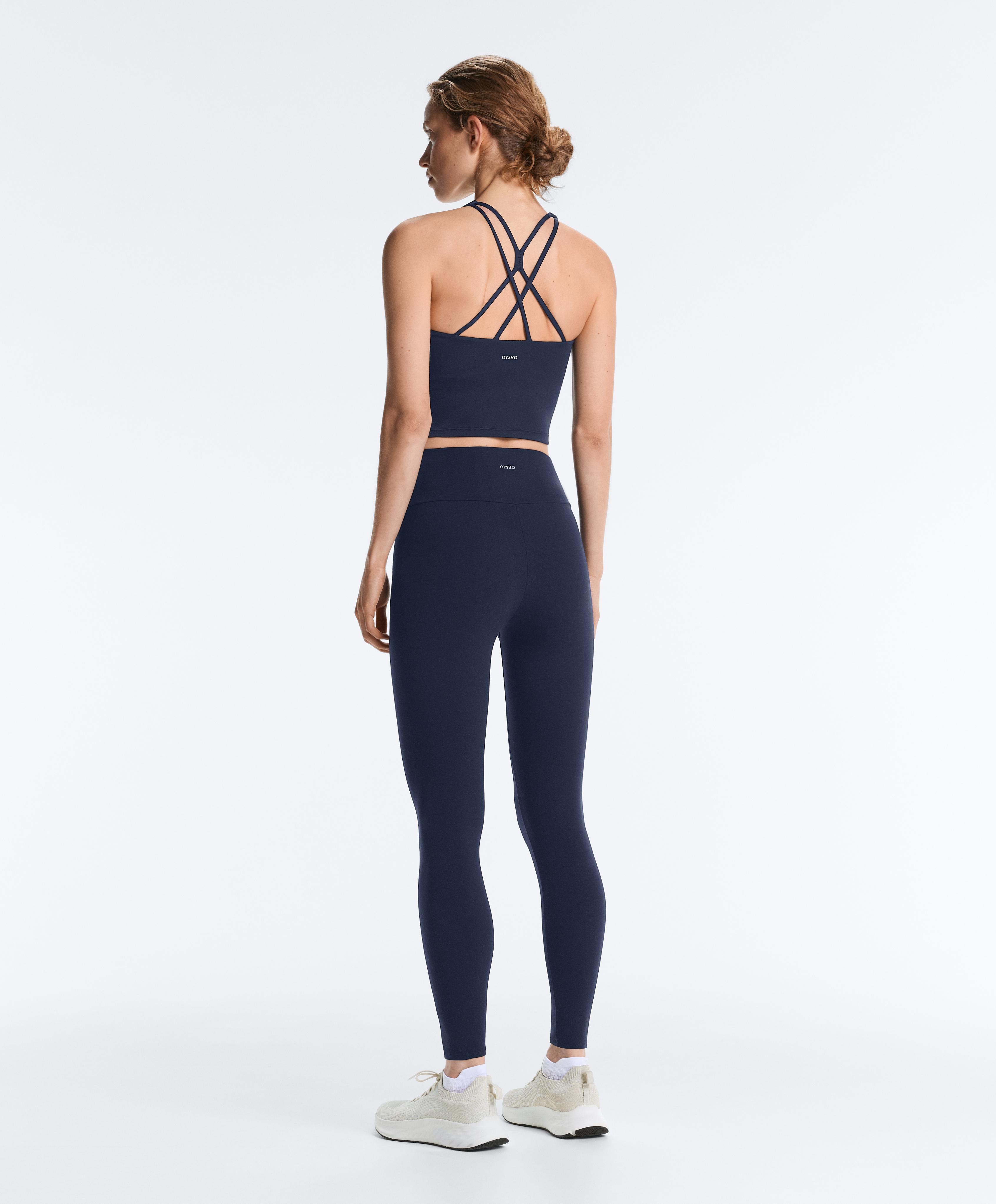Comfortlux strappy tank top with cups — NAVY BLUE