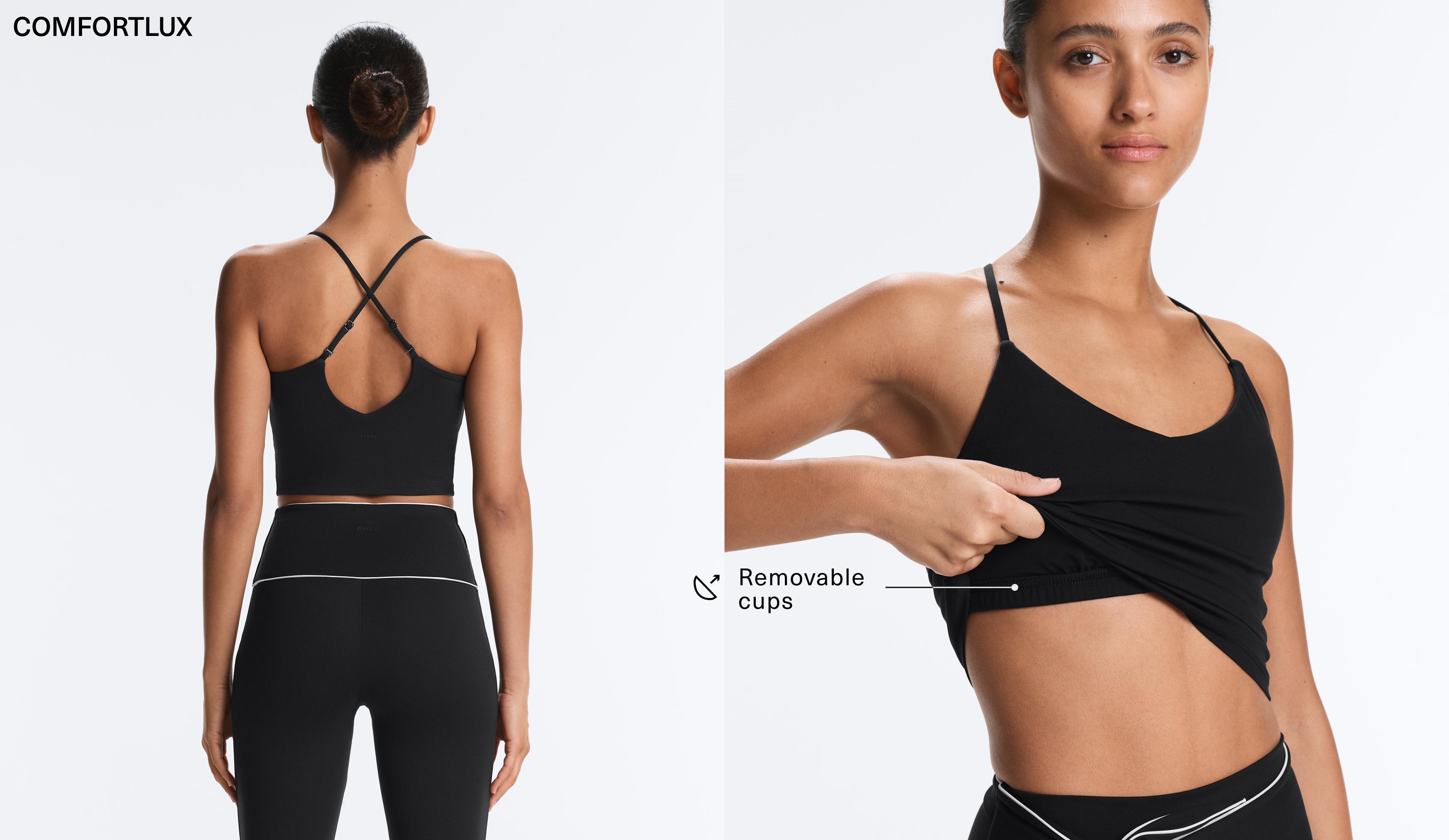 Comfortlux tank top with adjustable straps — BLACK