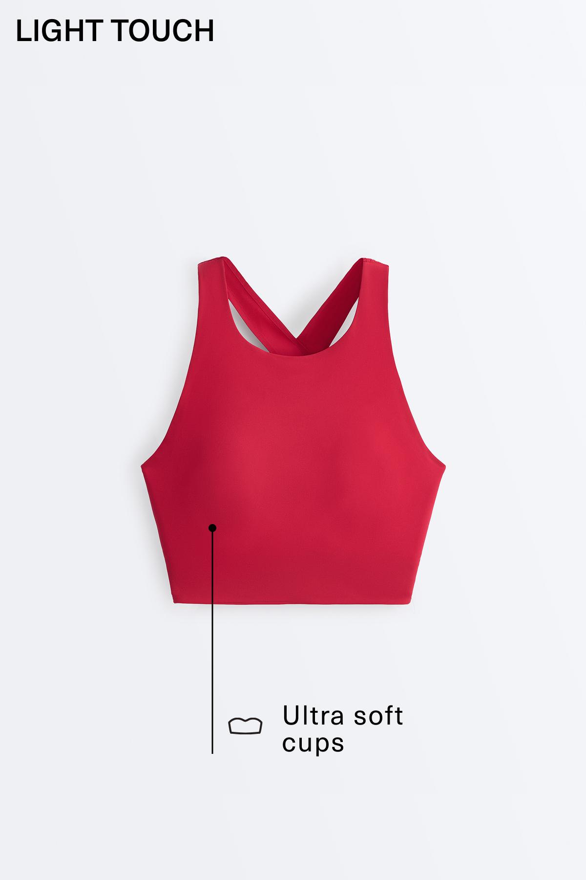 Light Touch crossover back tank top — RED