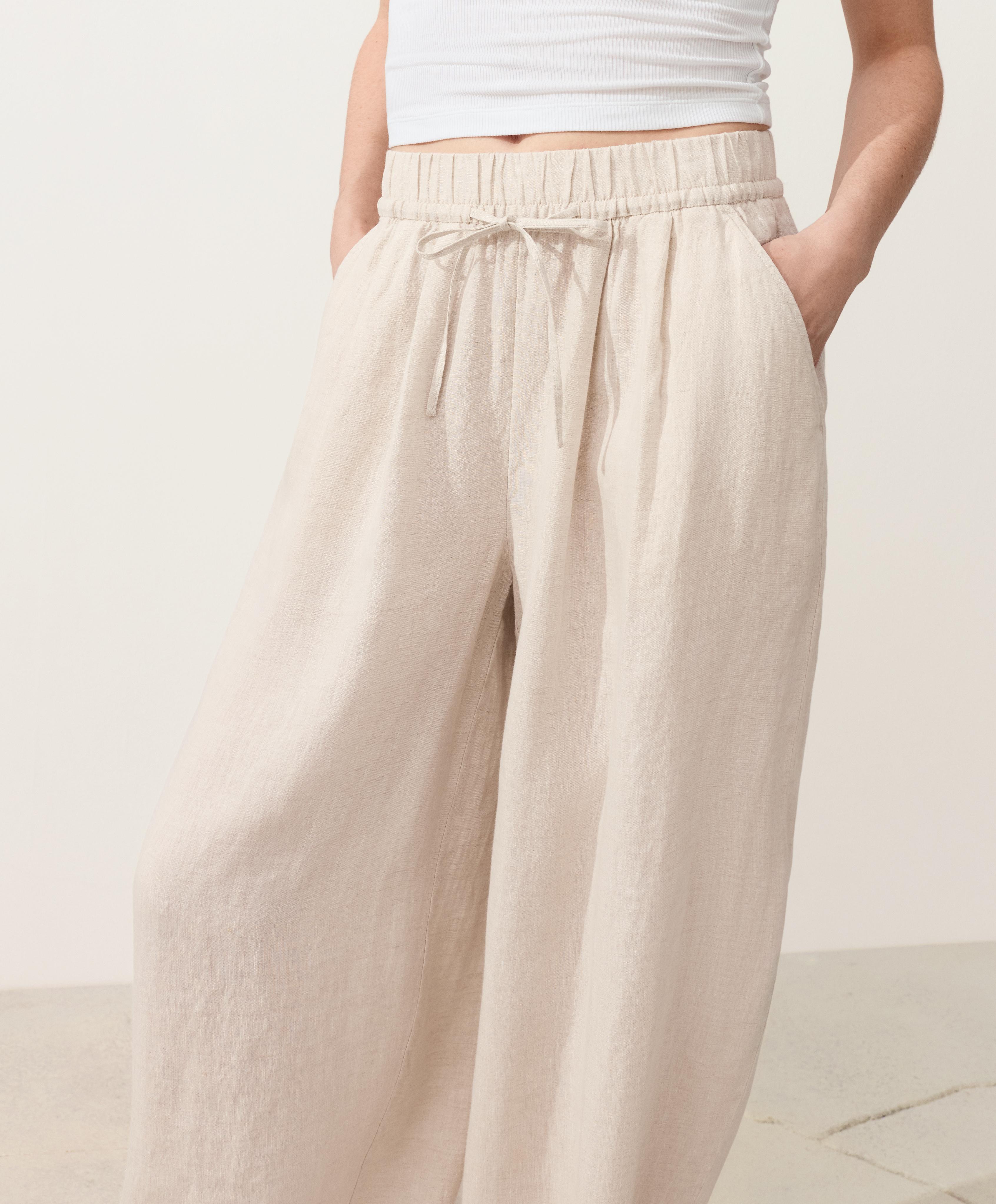 Calças balloon 100% linho Calças balloon 100% linho