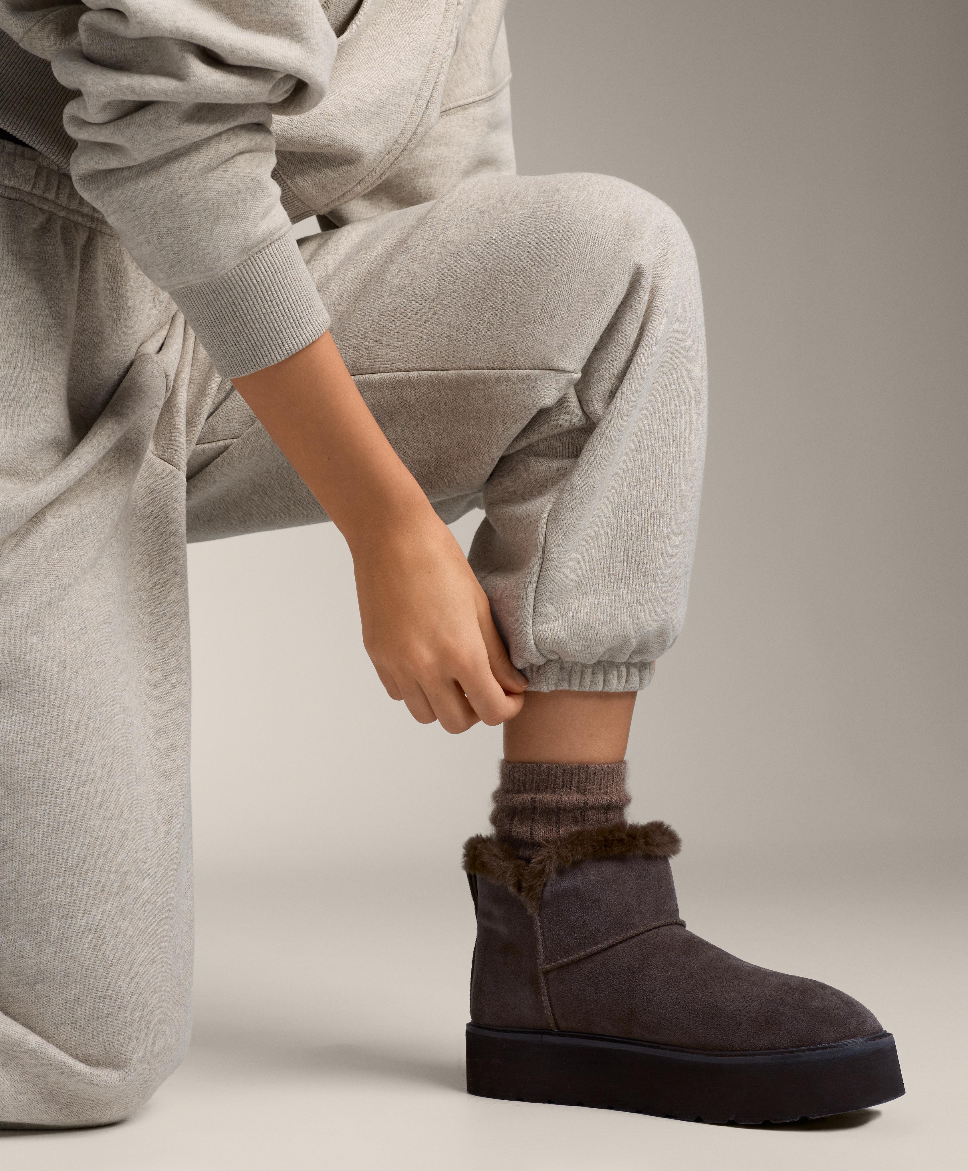 Relaxed fit cotton jogger trousers — BEIGE