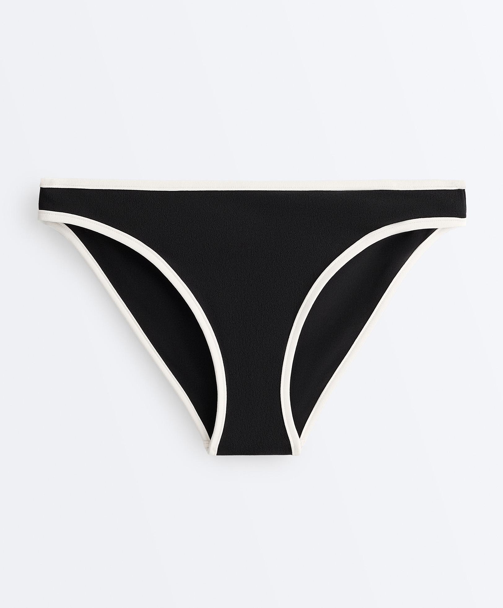 Contrast trim classic bikini briefs — BLACK