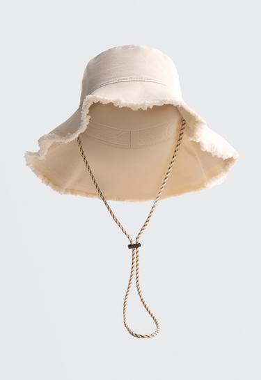 100% cotton bucket hat — PALE BEIGE 1
