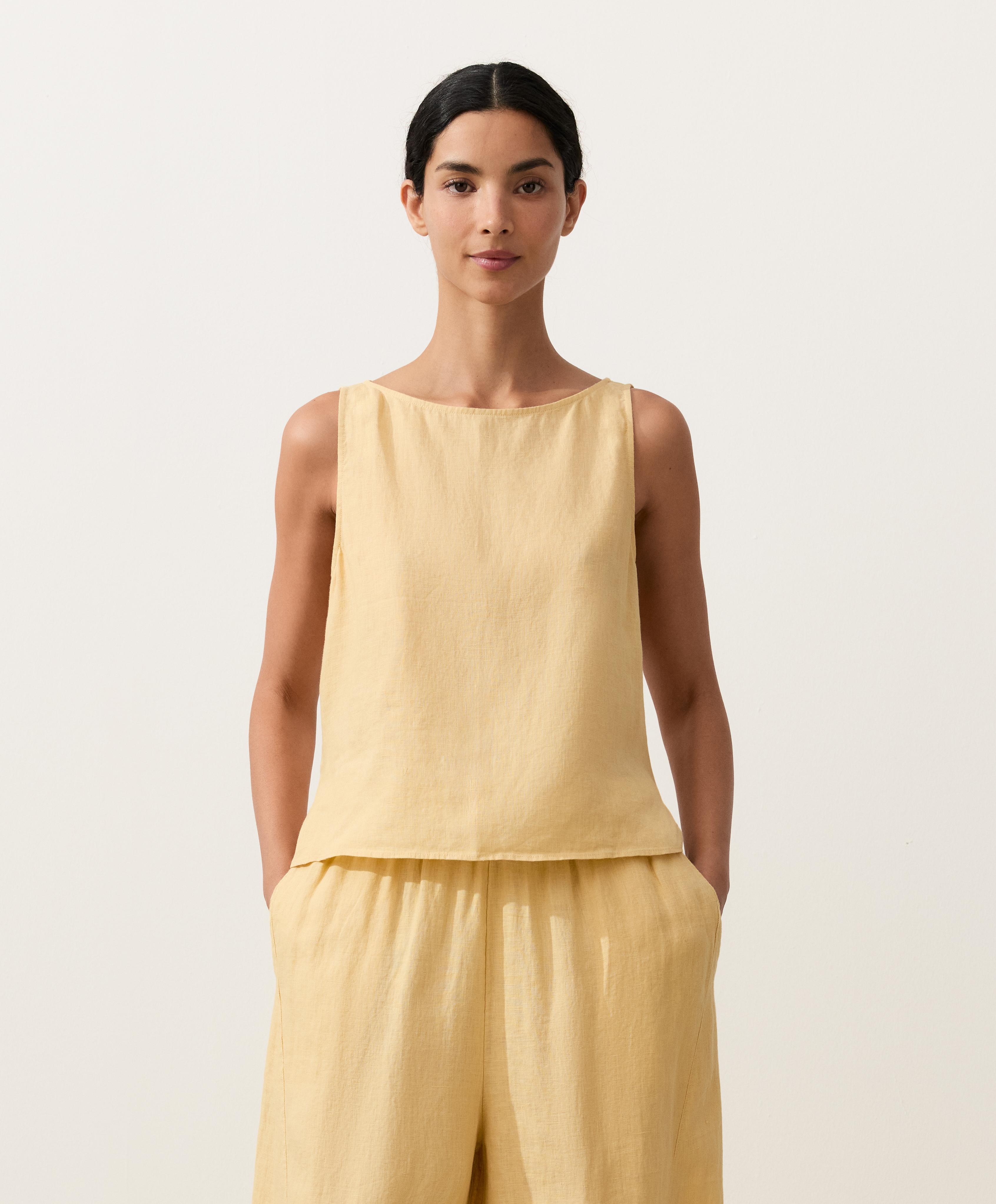 100% linen square Top 100% linen square Top