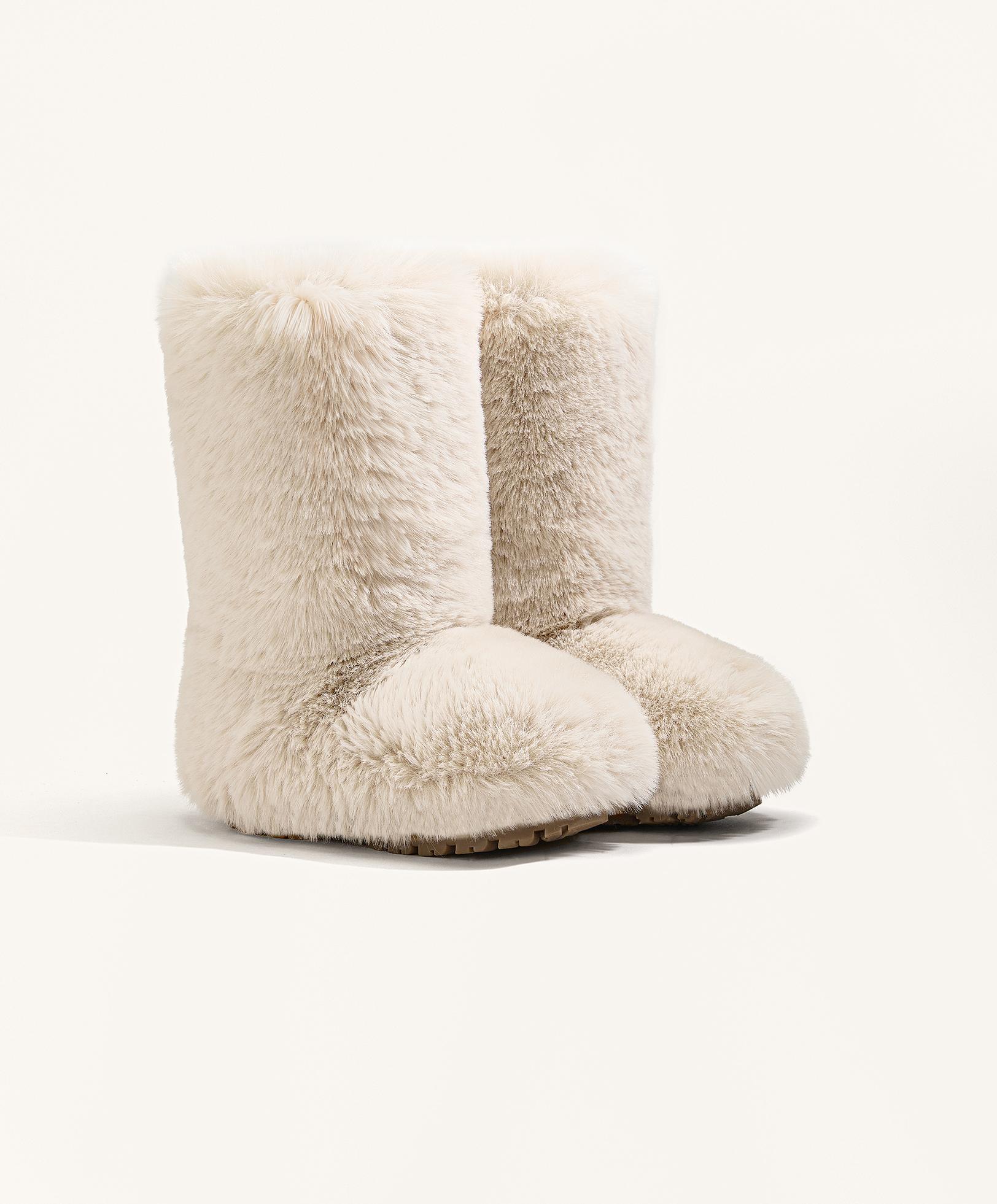 Technical faux-fur effect boot - Sale Technical faux-fur effect boot - Sale