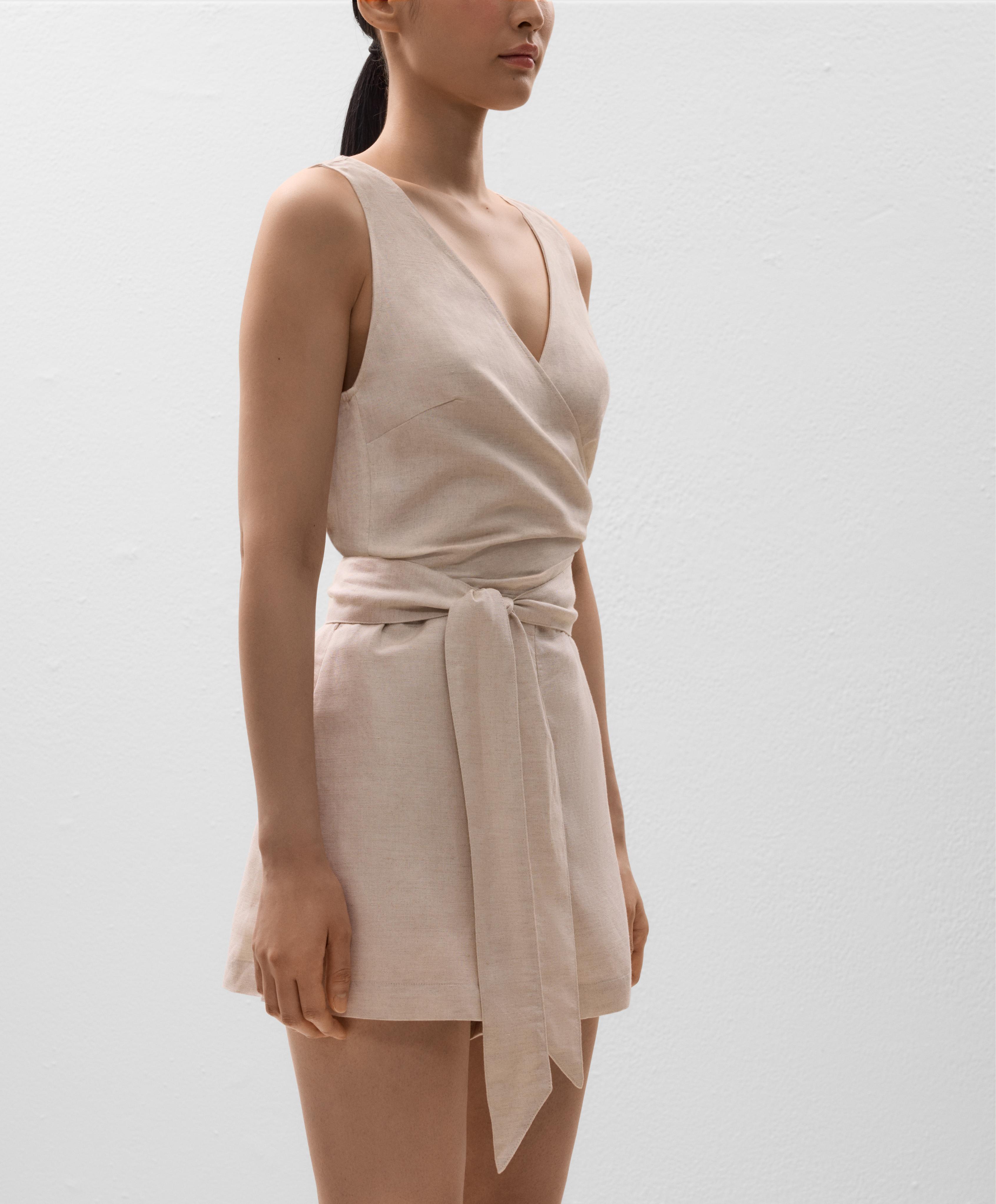 Linen tie playsuit - Sale Linen tie playsuit - Sale