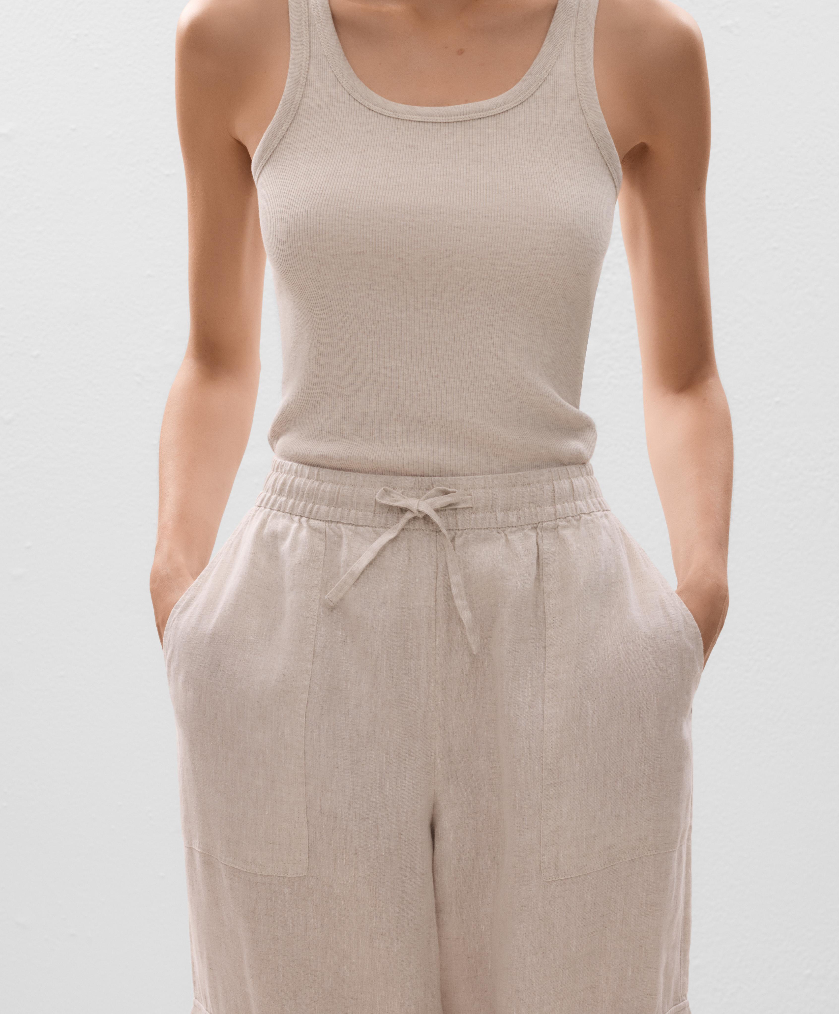 Pantalon cargo 100 % lin Pantalon cargo 100 % lin