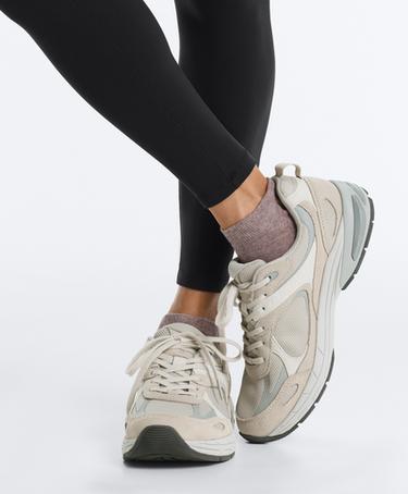5 pairs of cotton blend sneaker socks — MAUVE 3