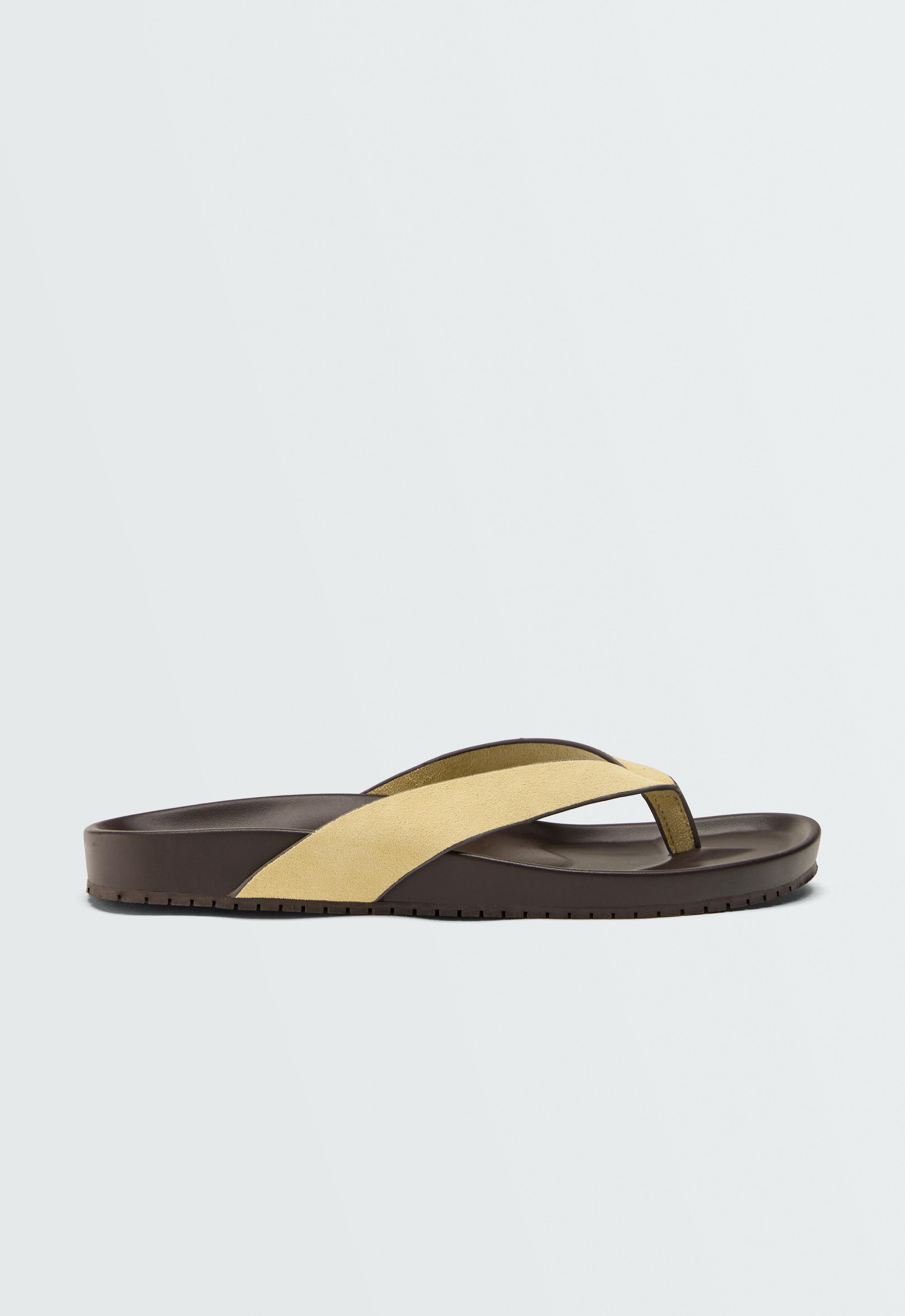 Leather sandals — YELLOW