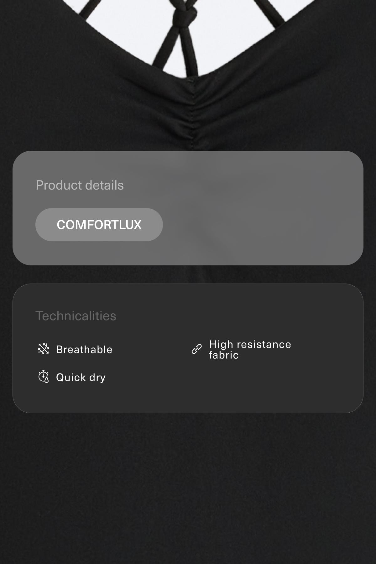 Comfortlux short jumpsuit with knot detail — BLACK