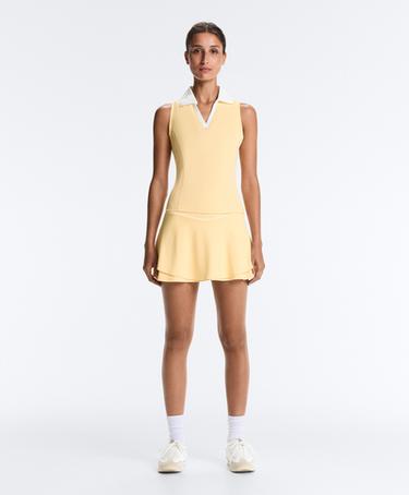 Contrast sleeveless Comfortlux polo shirt — PALE YELLOW 3