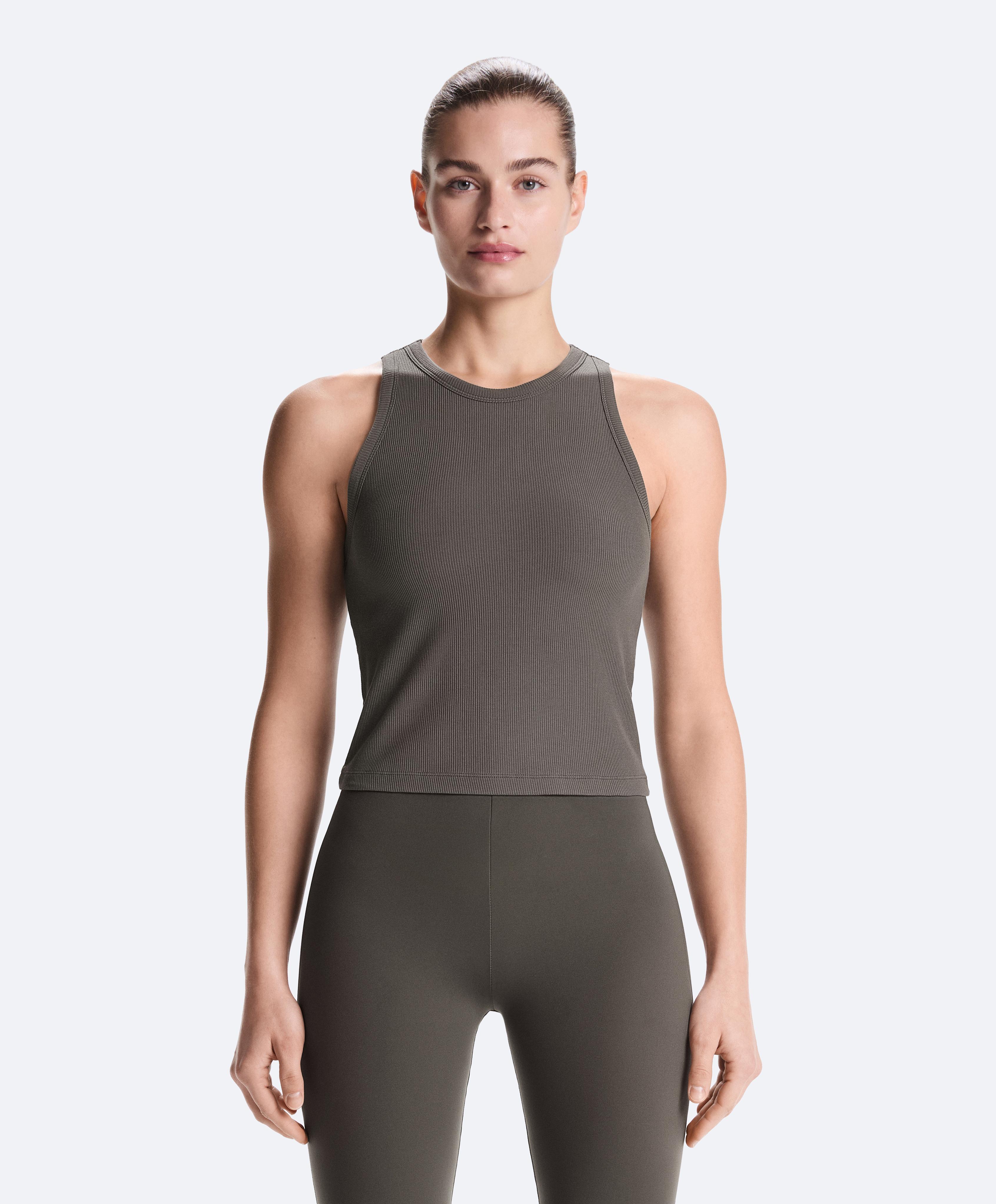 Rib modal blend long tank top Rib modal blend long tank top