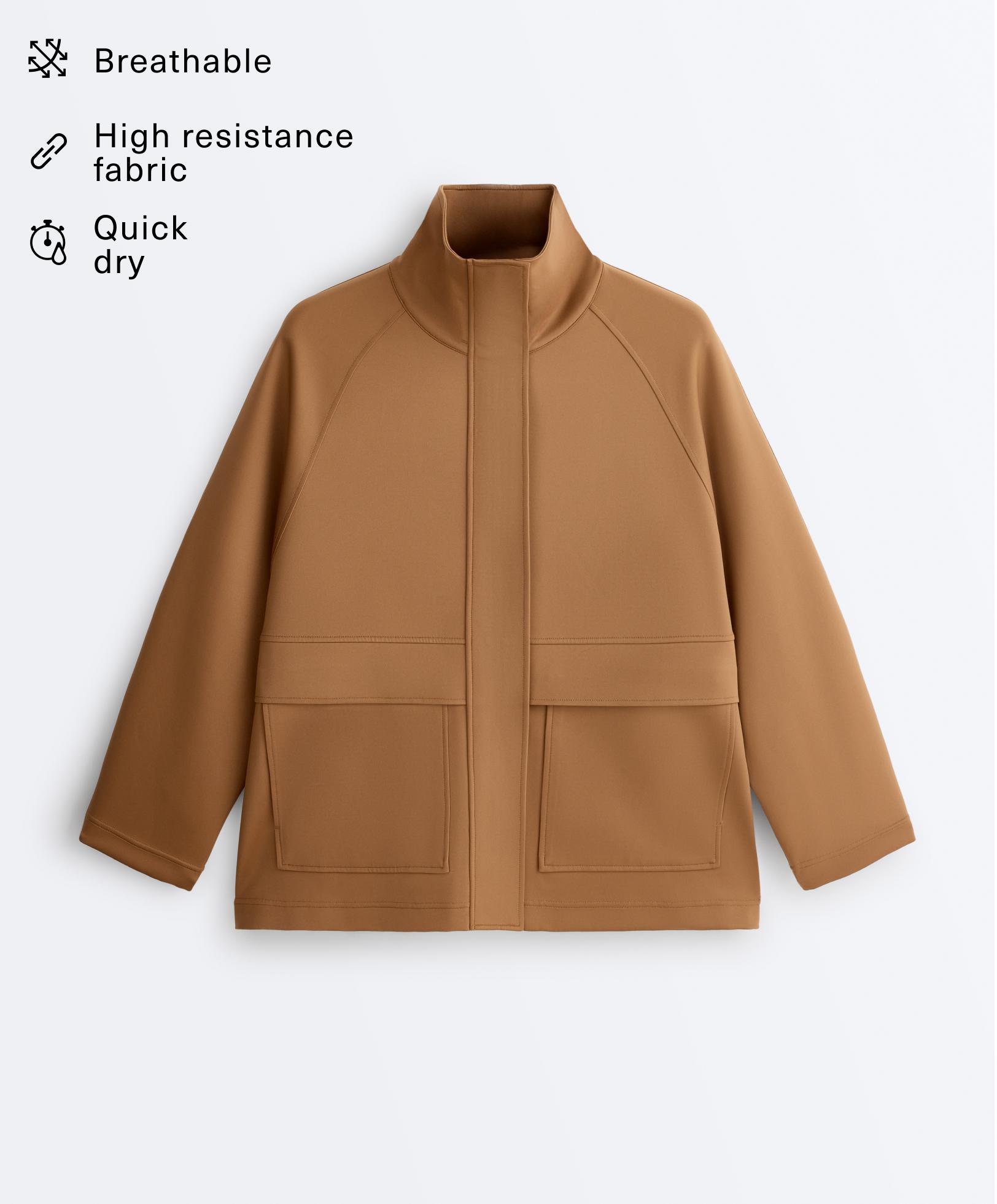 Veste longue effet néoprène Veste longue effet néoprène