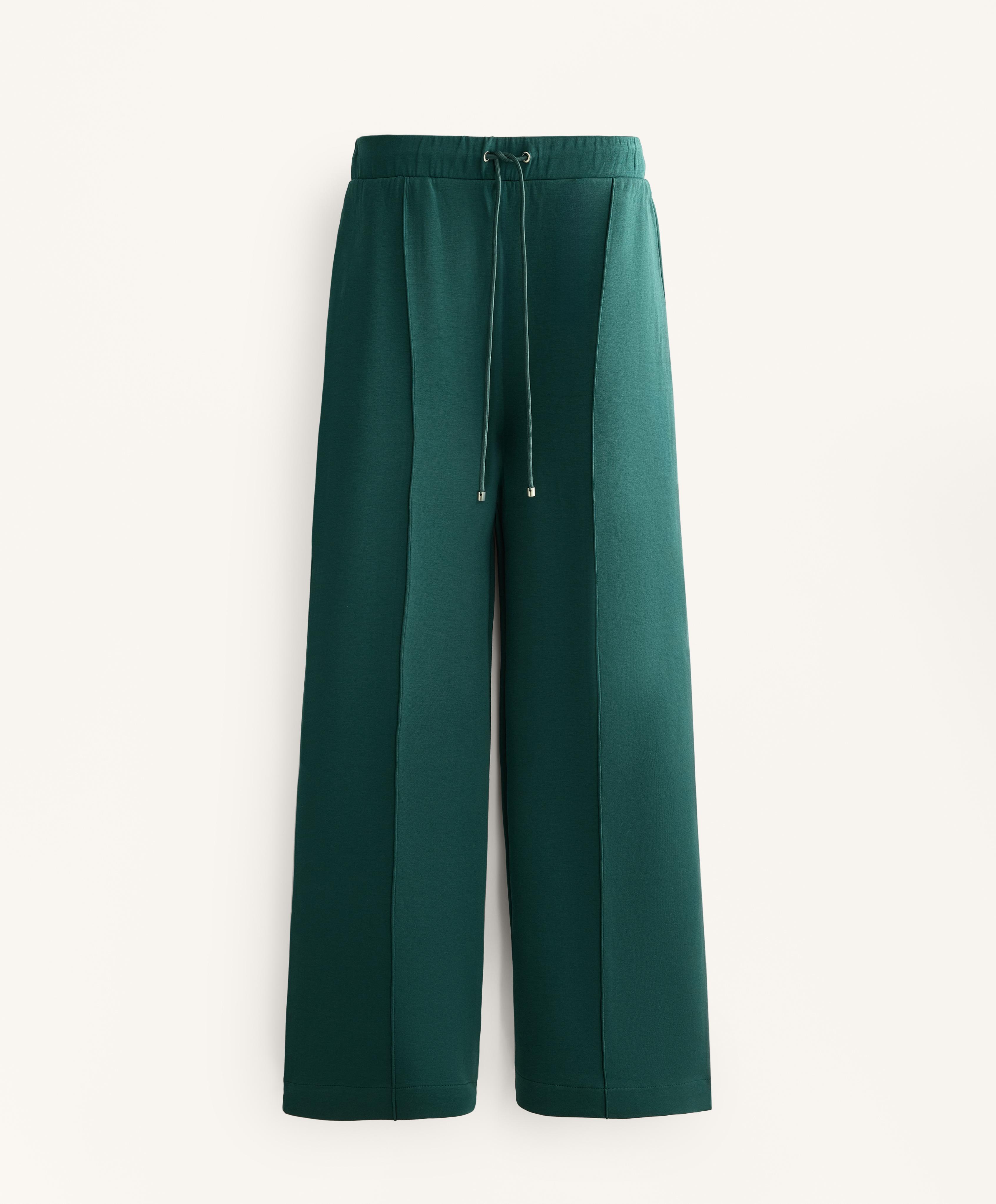 Relaxed cotton-blend seam trousers | OYSHO United States