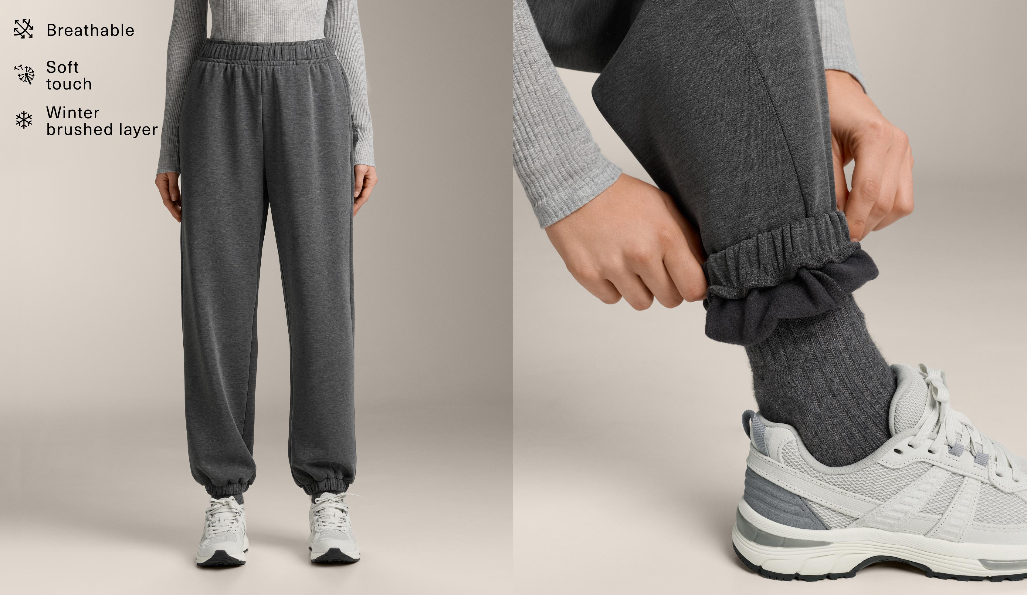 Brushed marl modal joggers