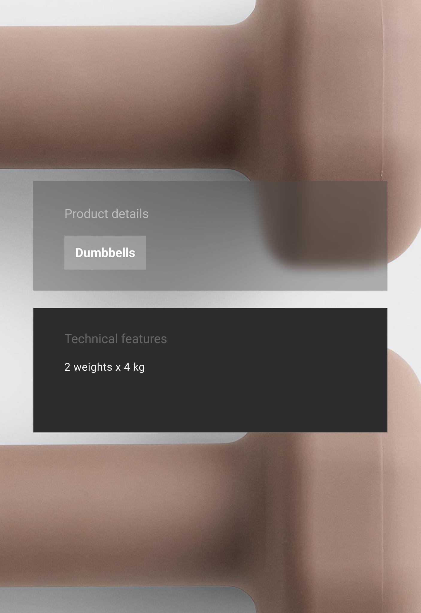 2 x 4kg dumbbells 2 x 4kg dumbbells