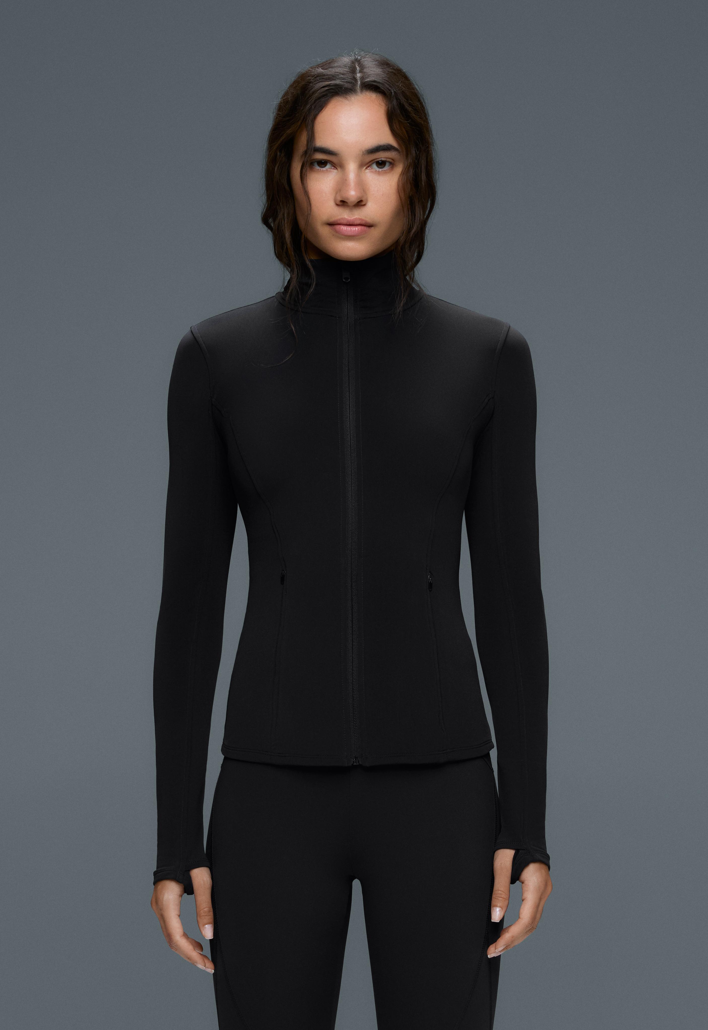Long light warm technical jacket