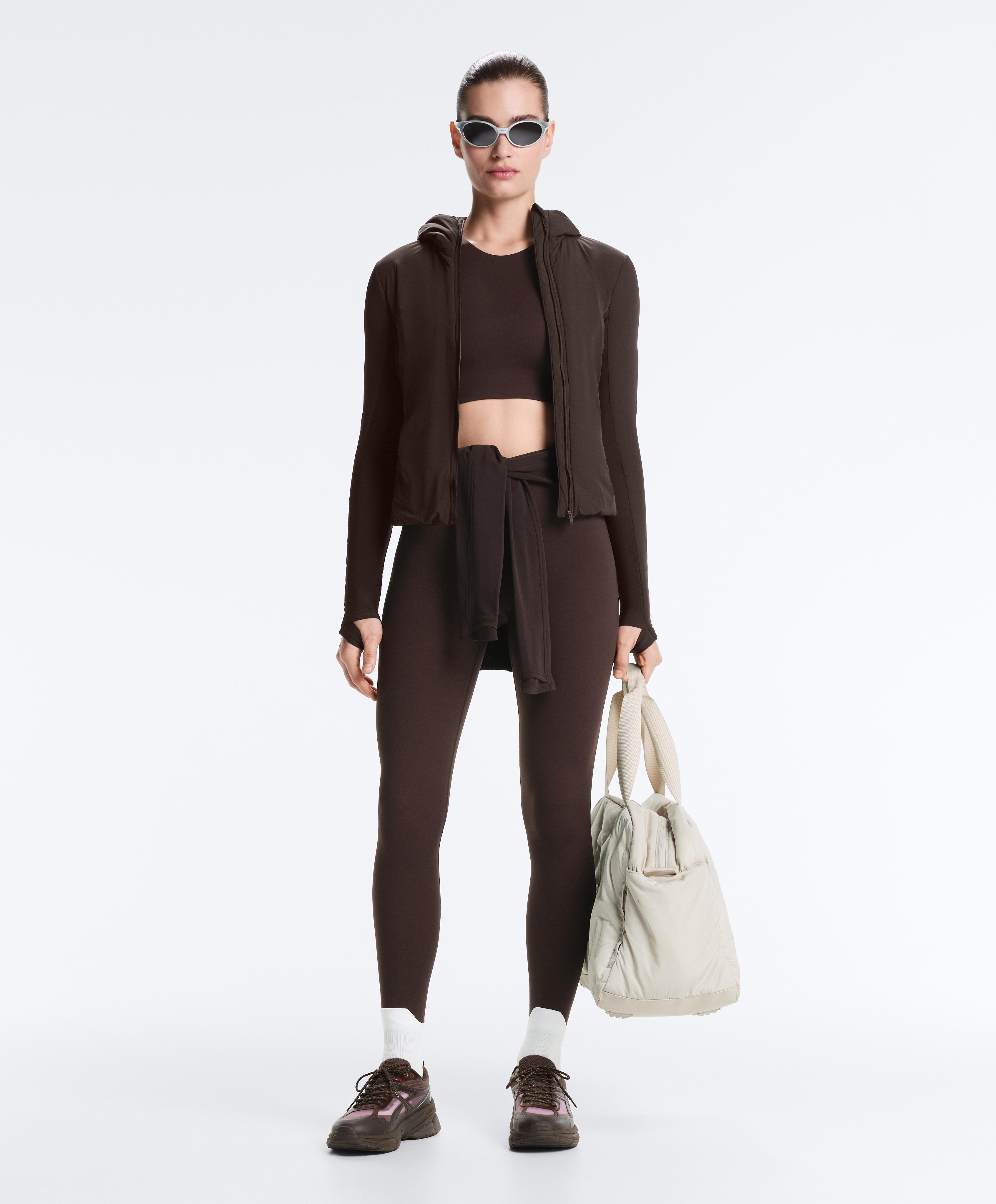 Light Touch crossover back tank top — Dark chocolate