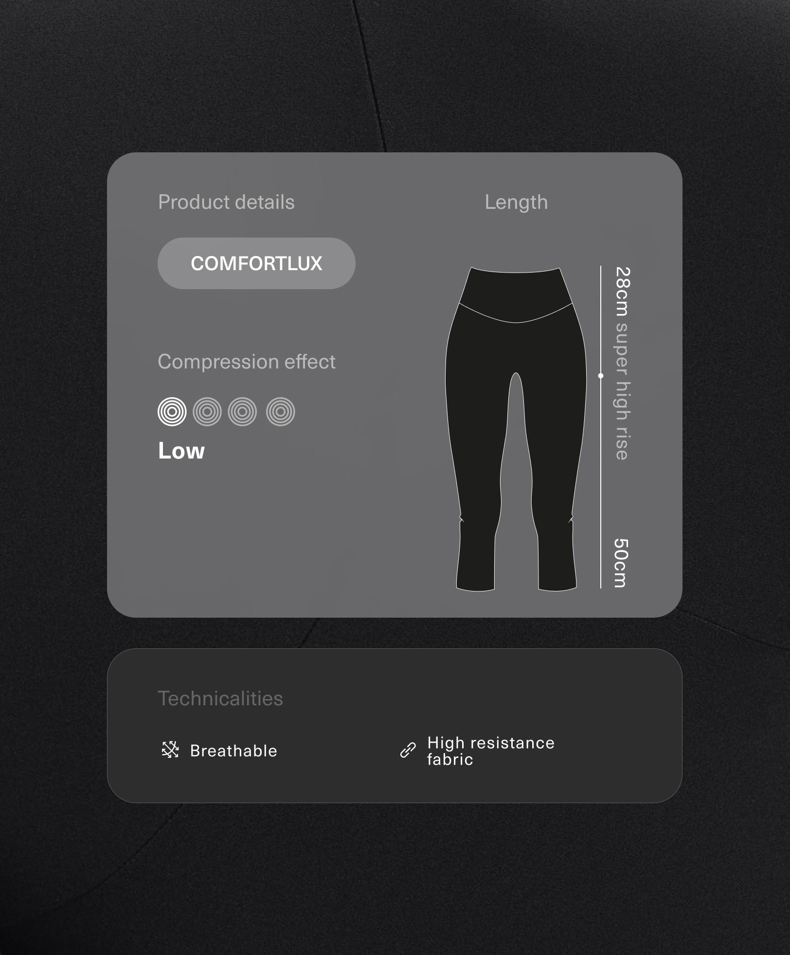 ليغينغ كابري بخصر عالٍ جداً Comfortlux 50 سم