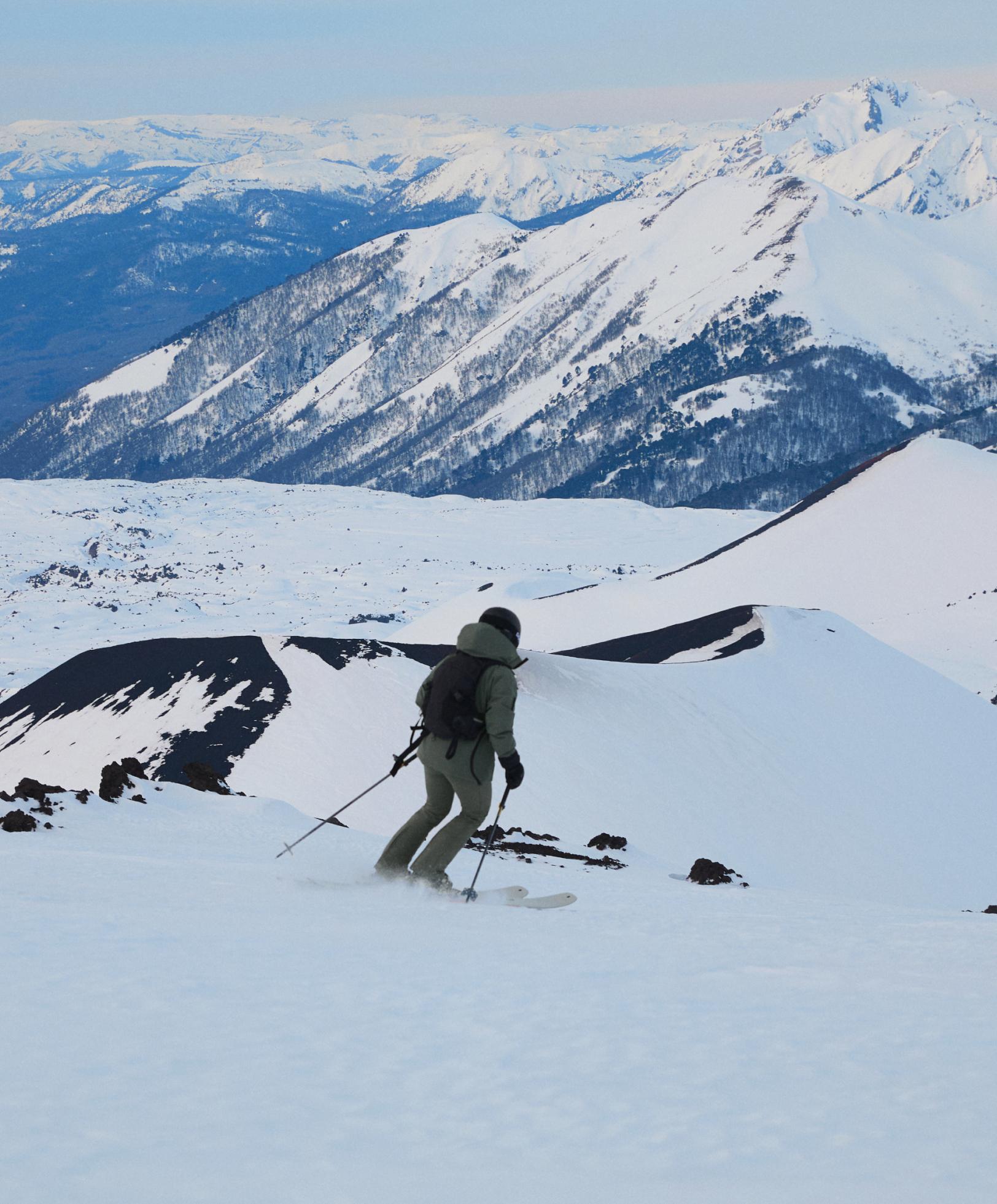 Water-resistant flare stretch SKI trousers