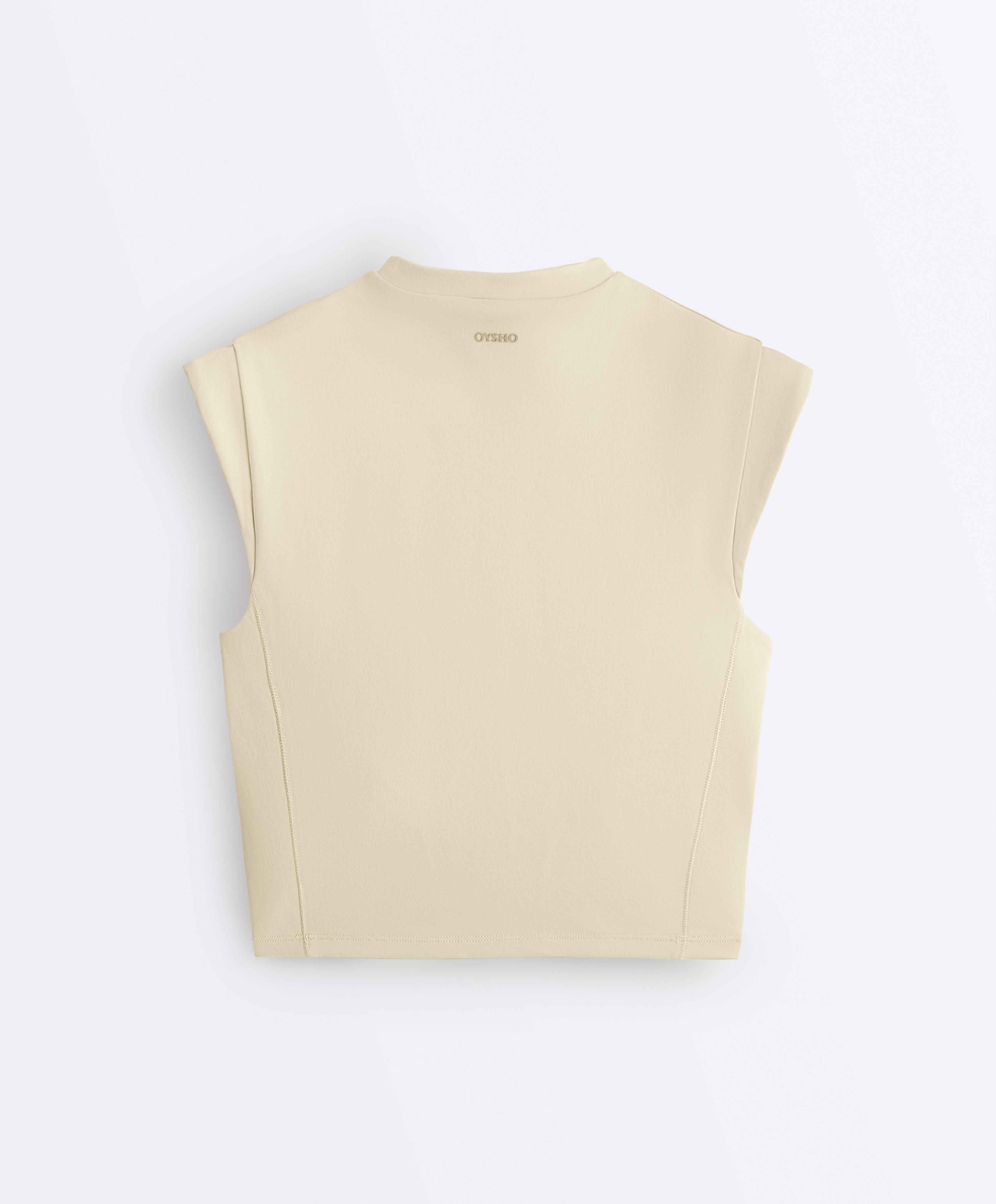 Evermove sleeveless Tank top — PALE BEIGE MELANGE
