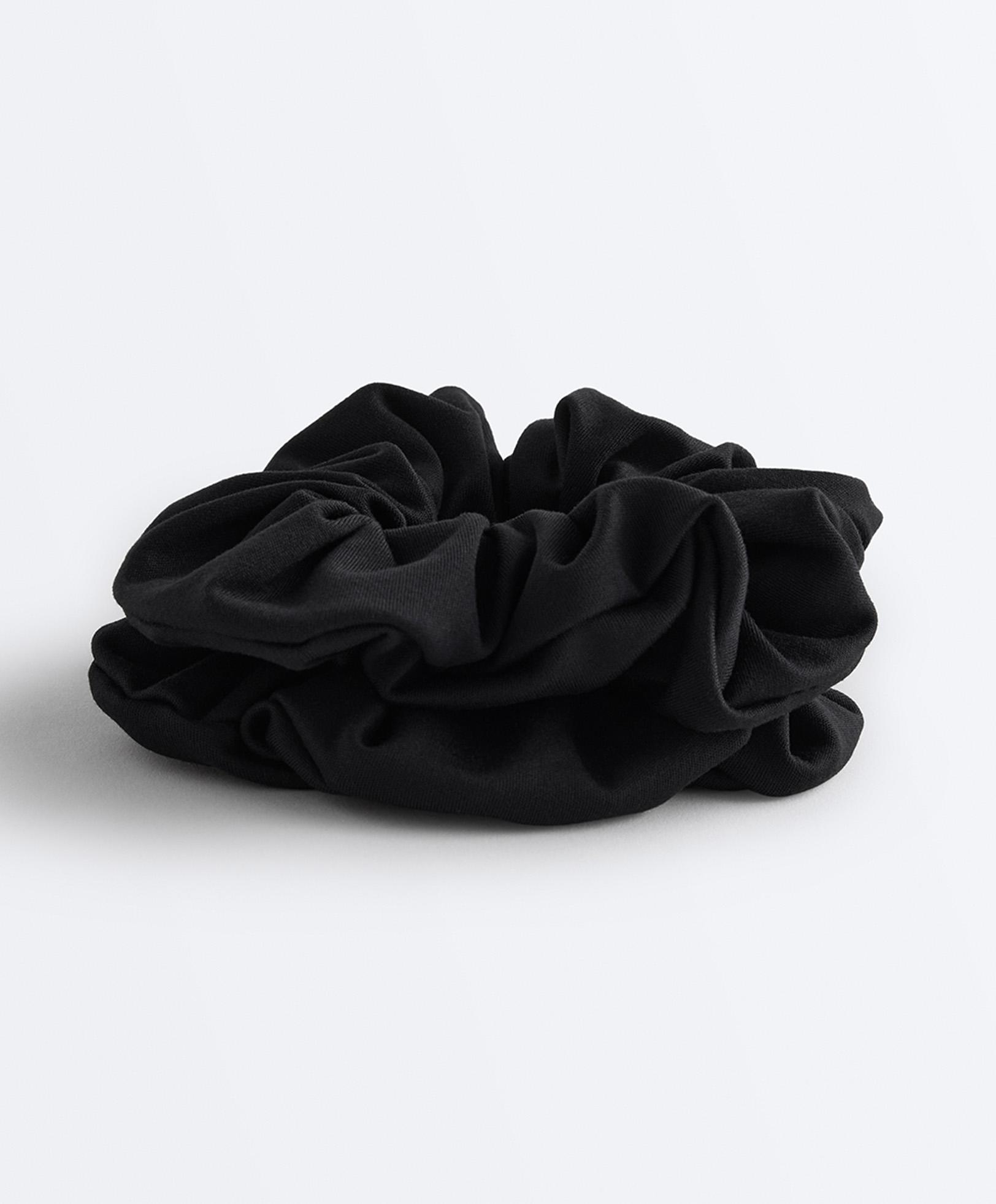 2 large hair scrunchies — BLACK