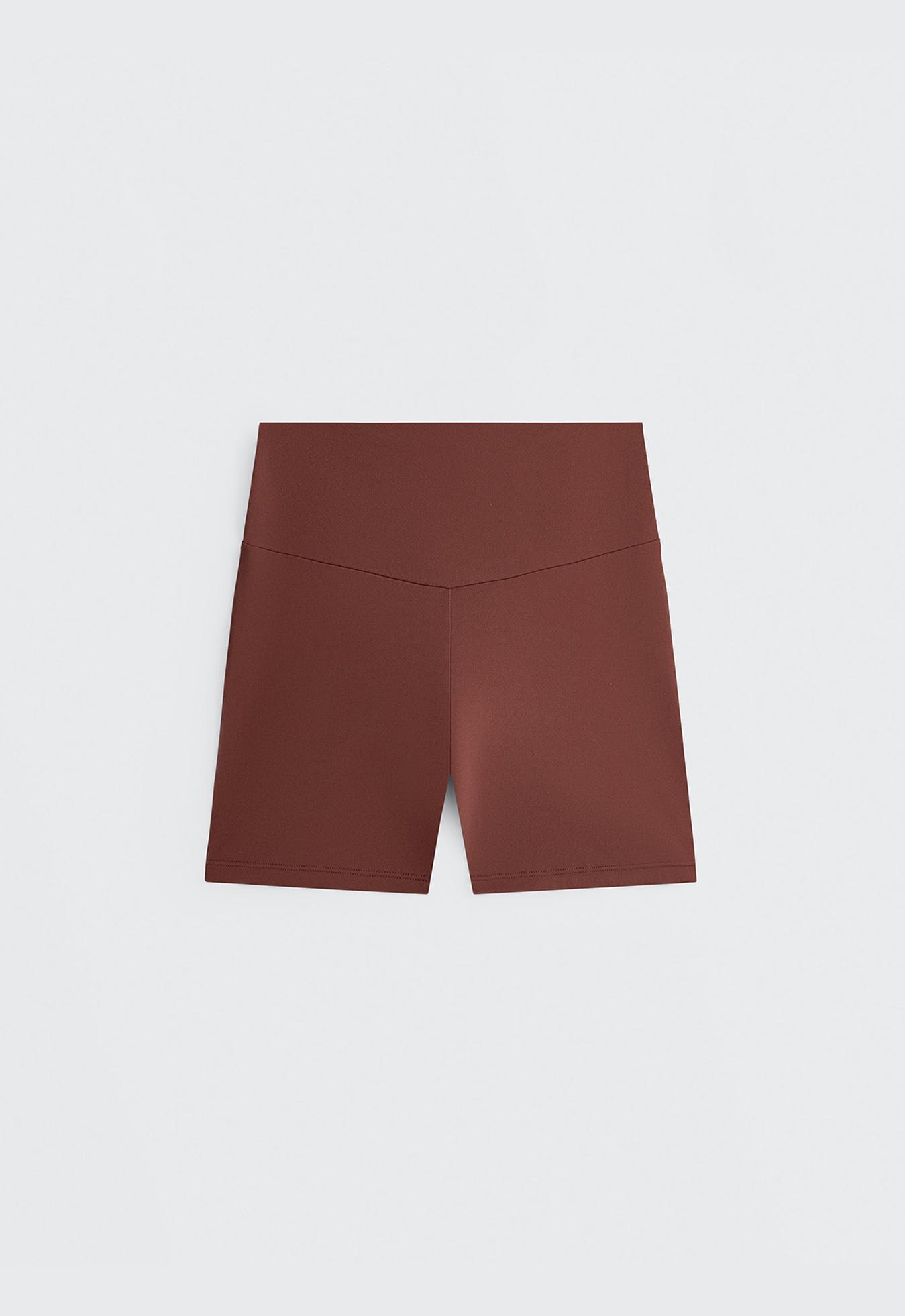 Comfortlux high-waisted 10cm hot pants — TERRACOTTA