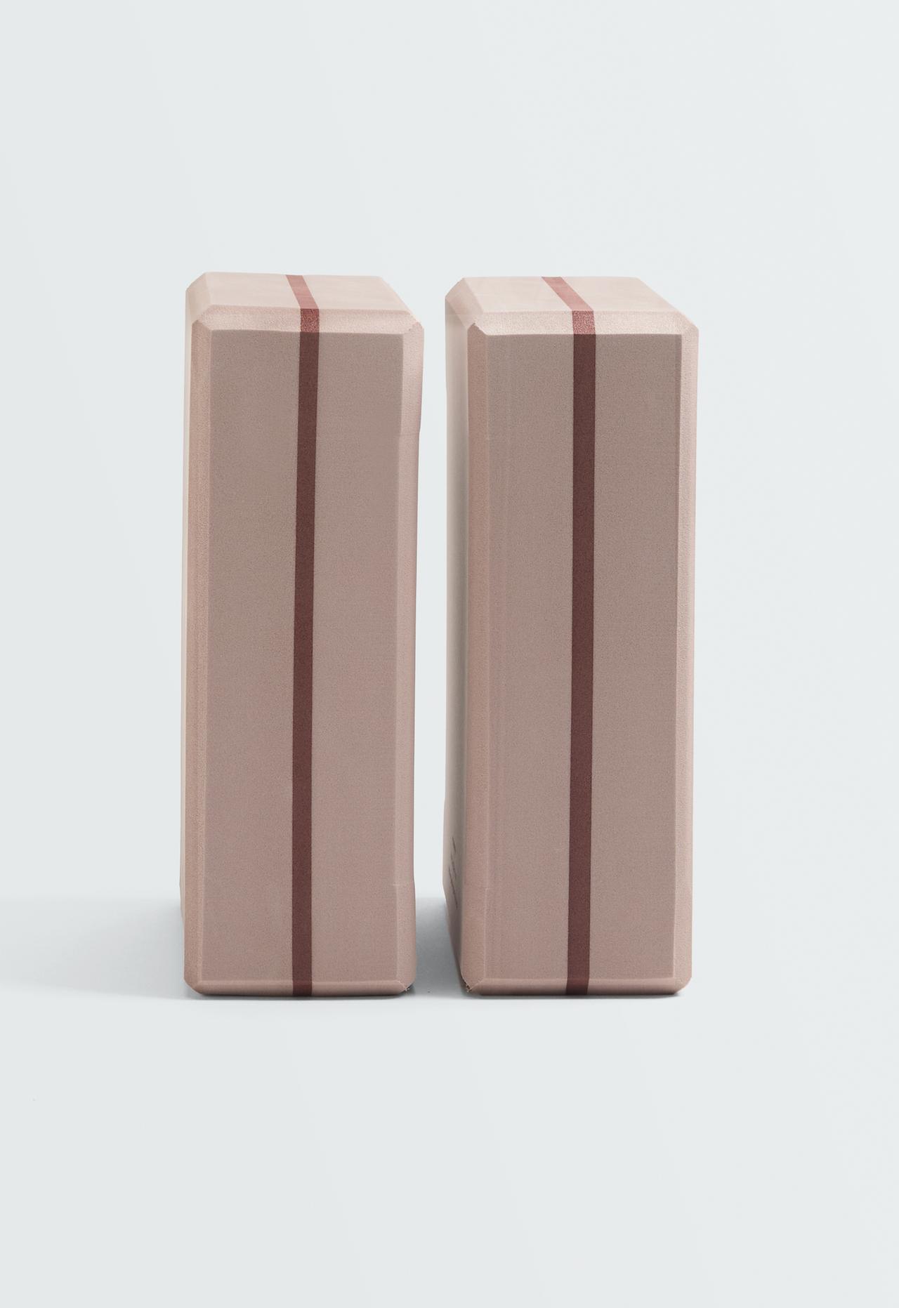 Yoga block pack — BEIGE-PINK