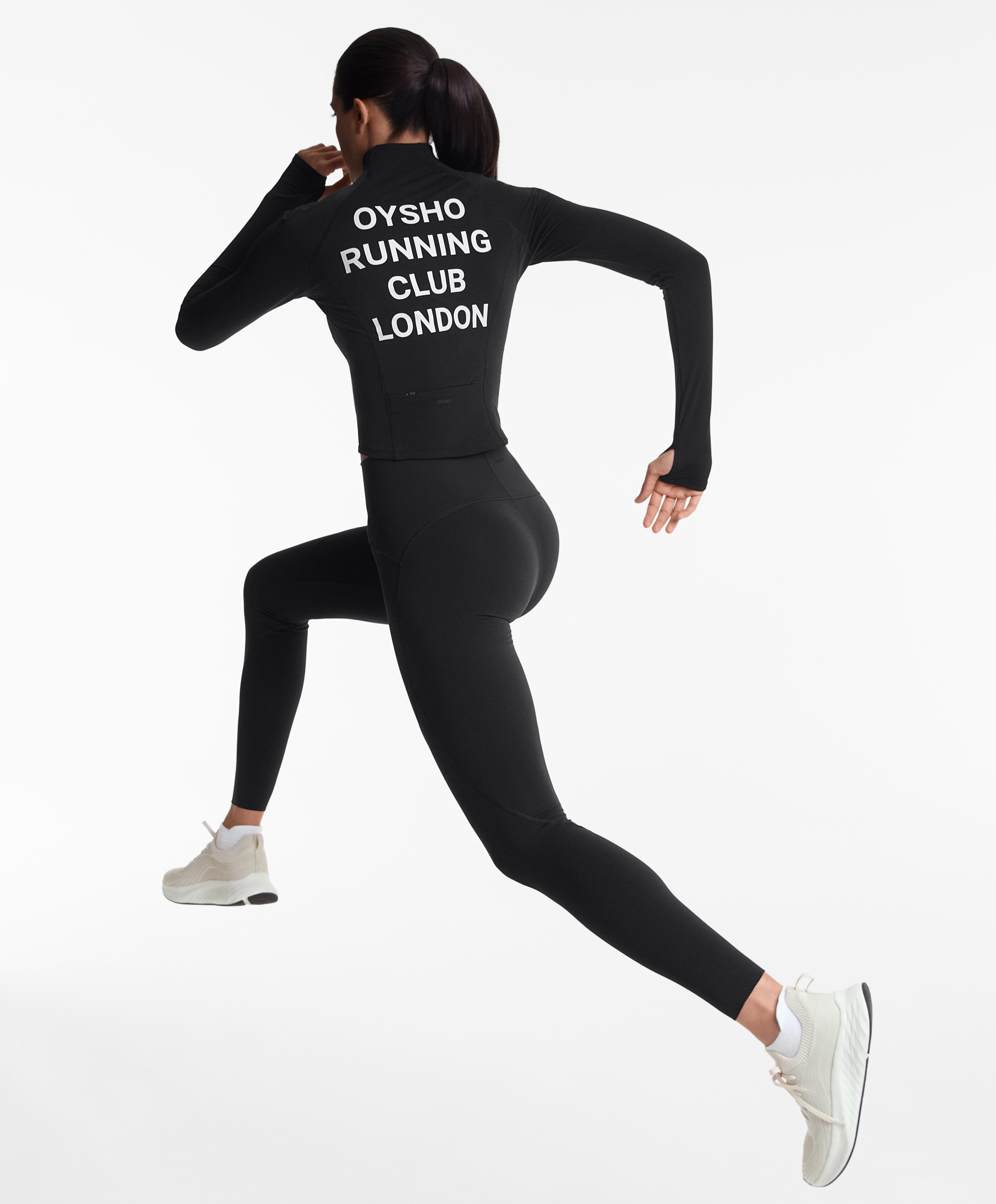 Oysho Running Club London light warm technical jacket with seams Oysho Running Club London light warm technical jacket with seams