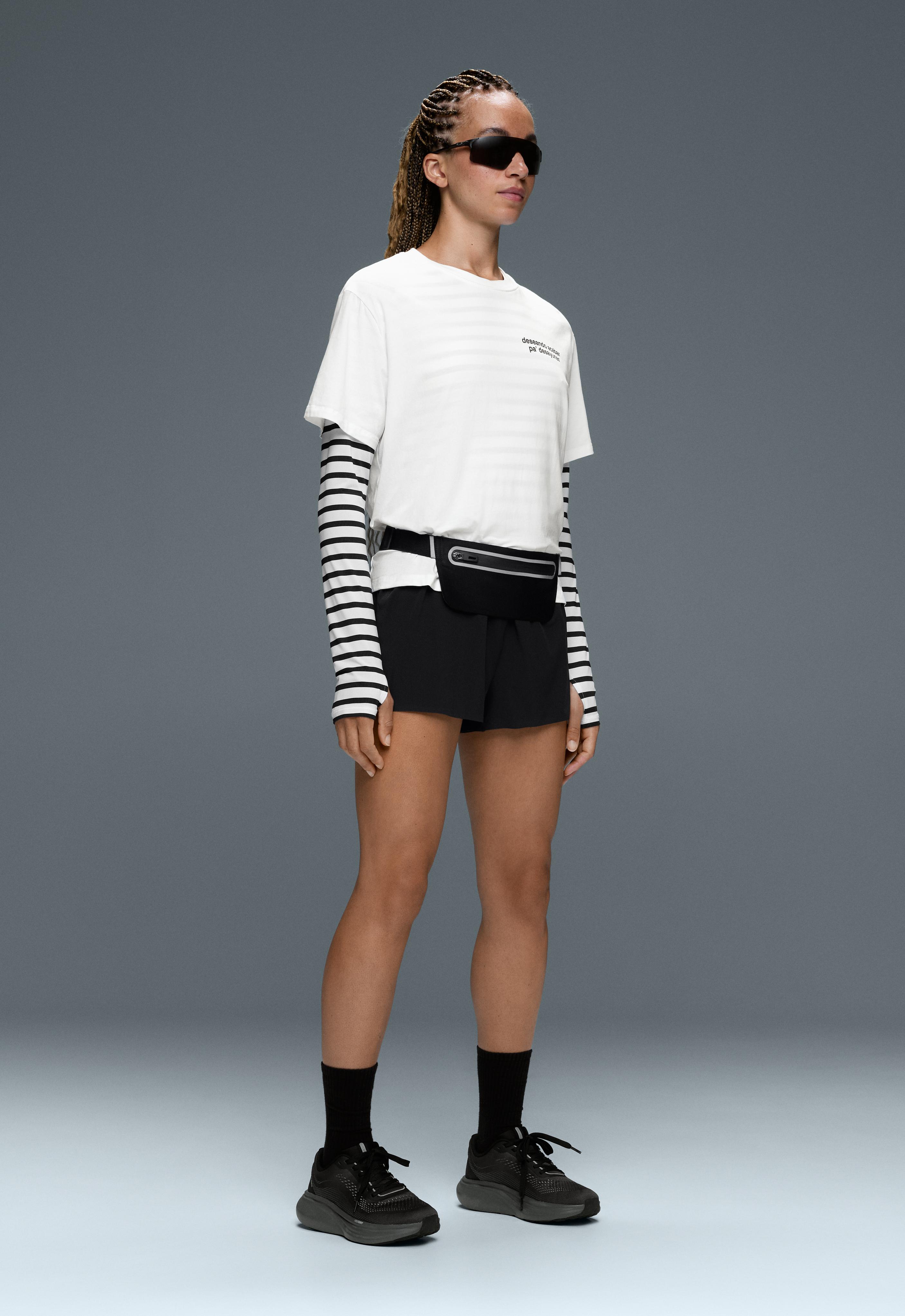 Boxy cotton blend T-shirt with slogan — WHITE 