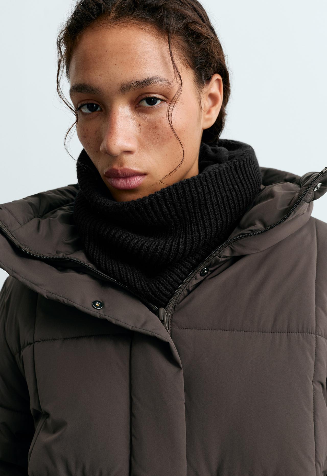 Knit neck warmer — BLACK