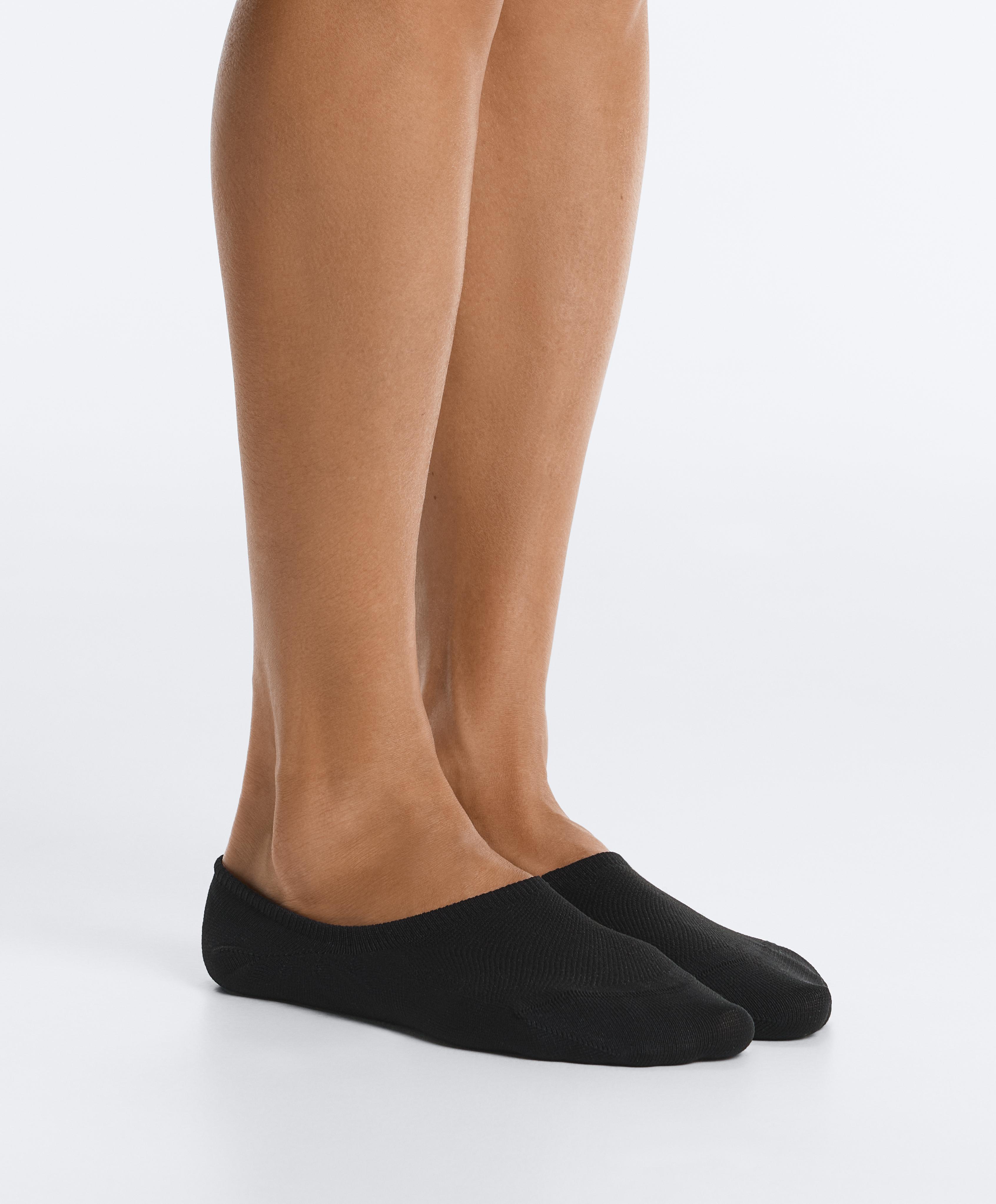 3-pack high-cut polyamide blend invisible trainer socks — MID-GREY MELANGE