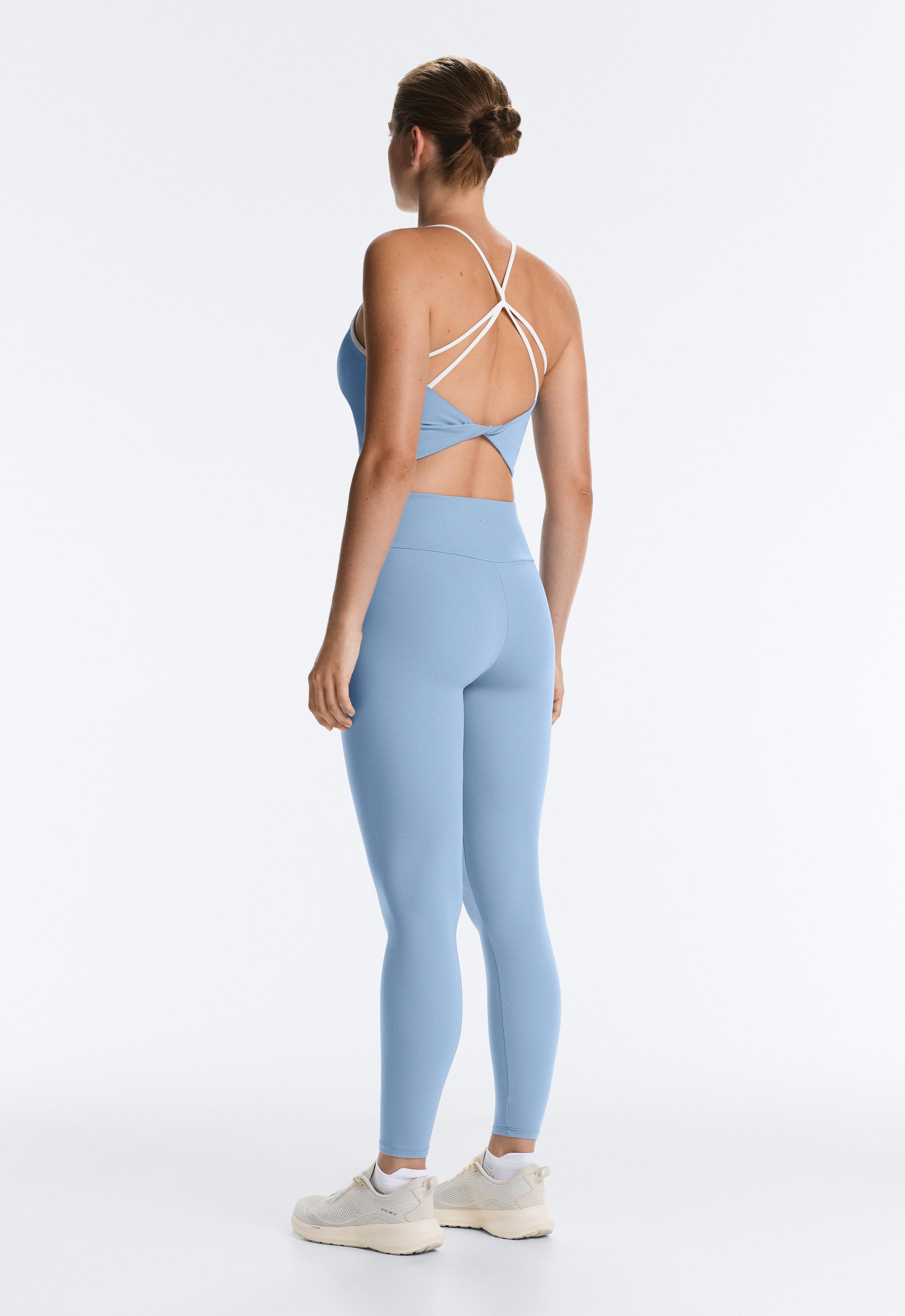 Comfortlux high-waisted ankle-length leggings — BLUE