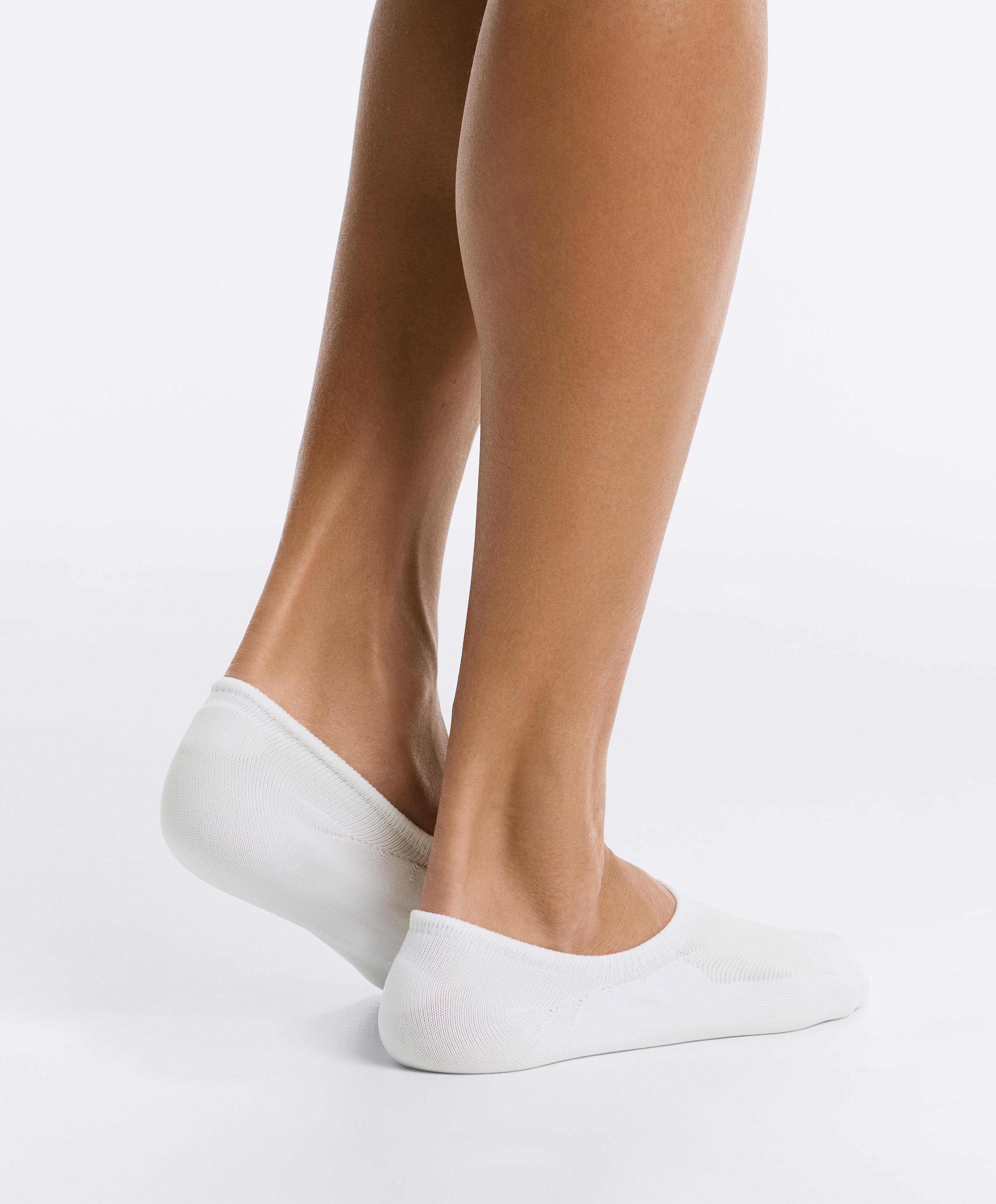3-pack high-cut polyamide blend invisible trainer socks — MID-GREY MELANGE