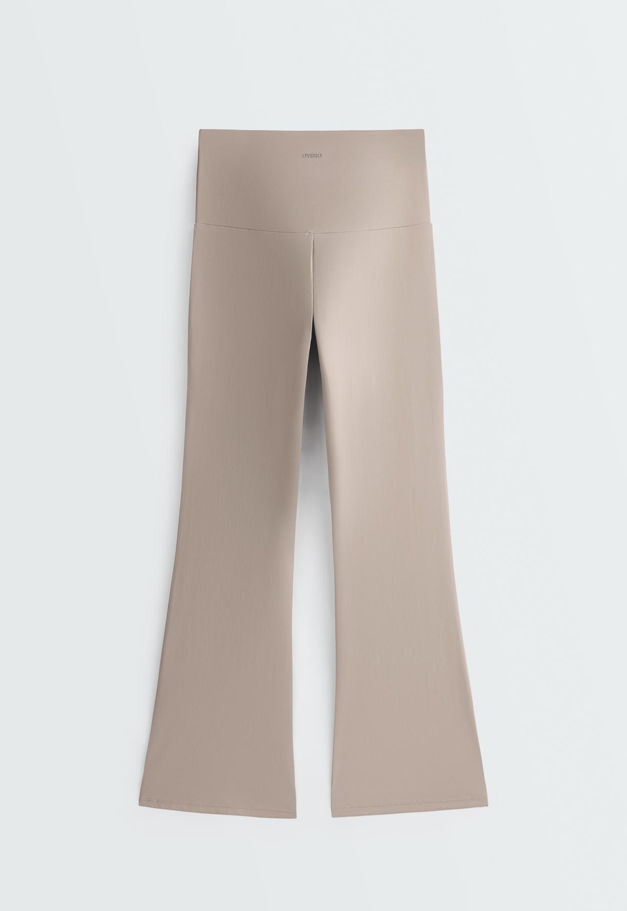 High-rise Comfortlux flare trousers — LIGHT STONE