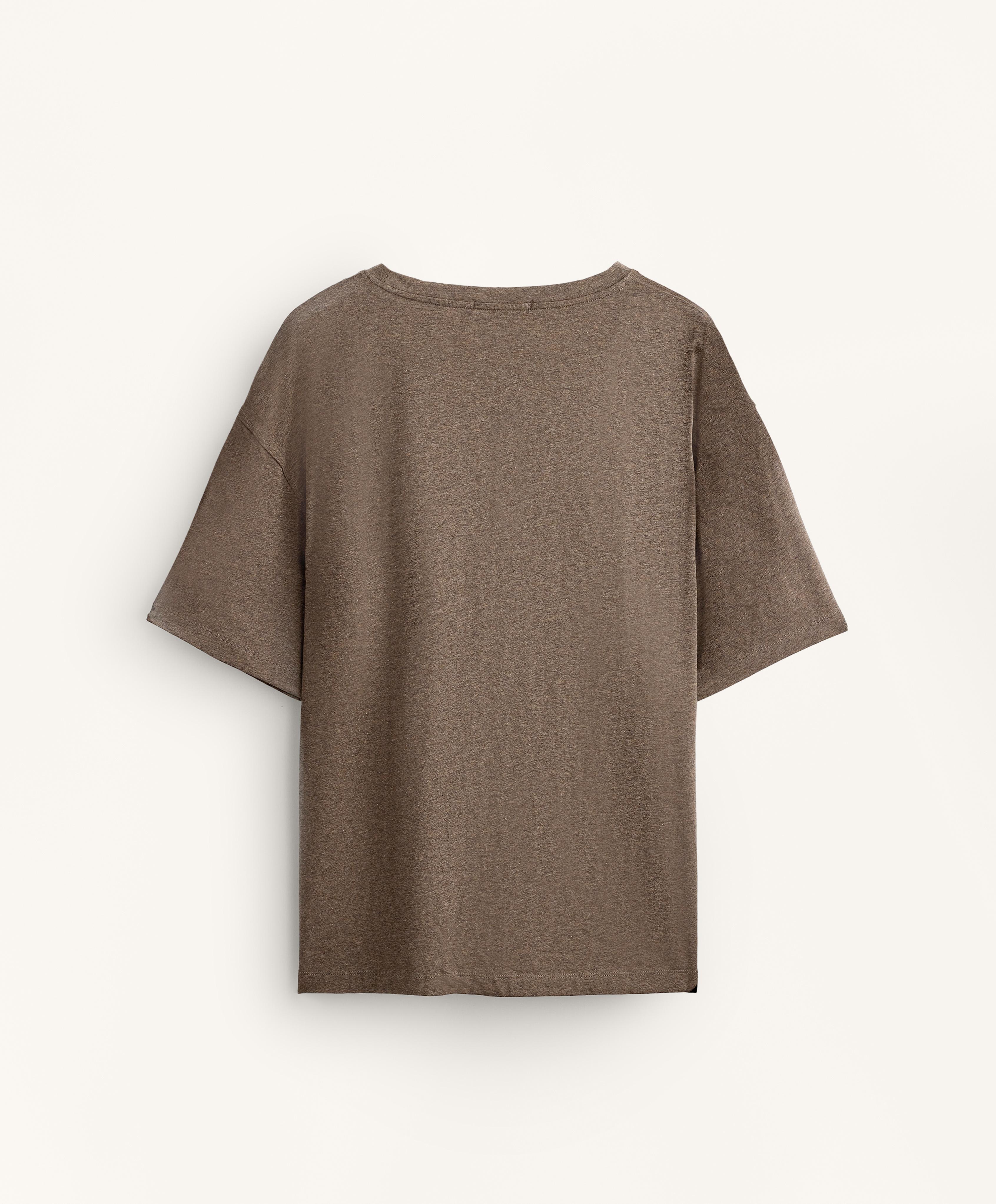 Short sleeve cotton blend T-shirt