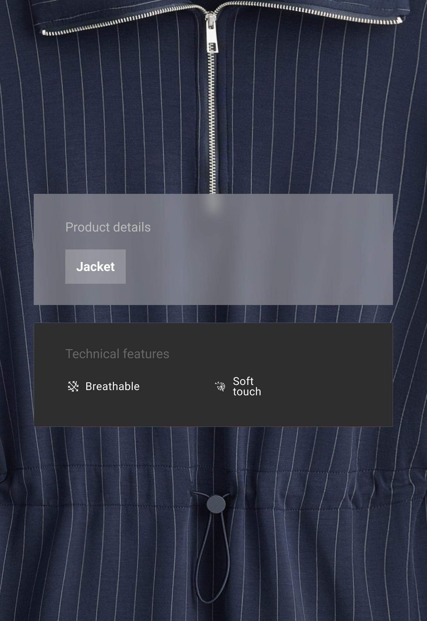Μακρύ φούτερ με μοντάλ σε διπλωματική ρίγα Μακρύ φούτερ με μοντάλ σε διπλωματική ρίγα