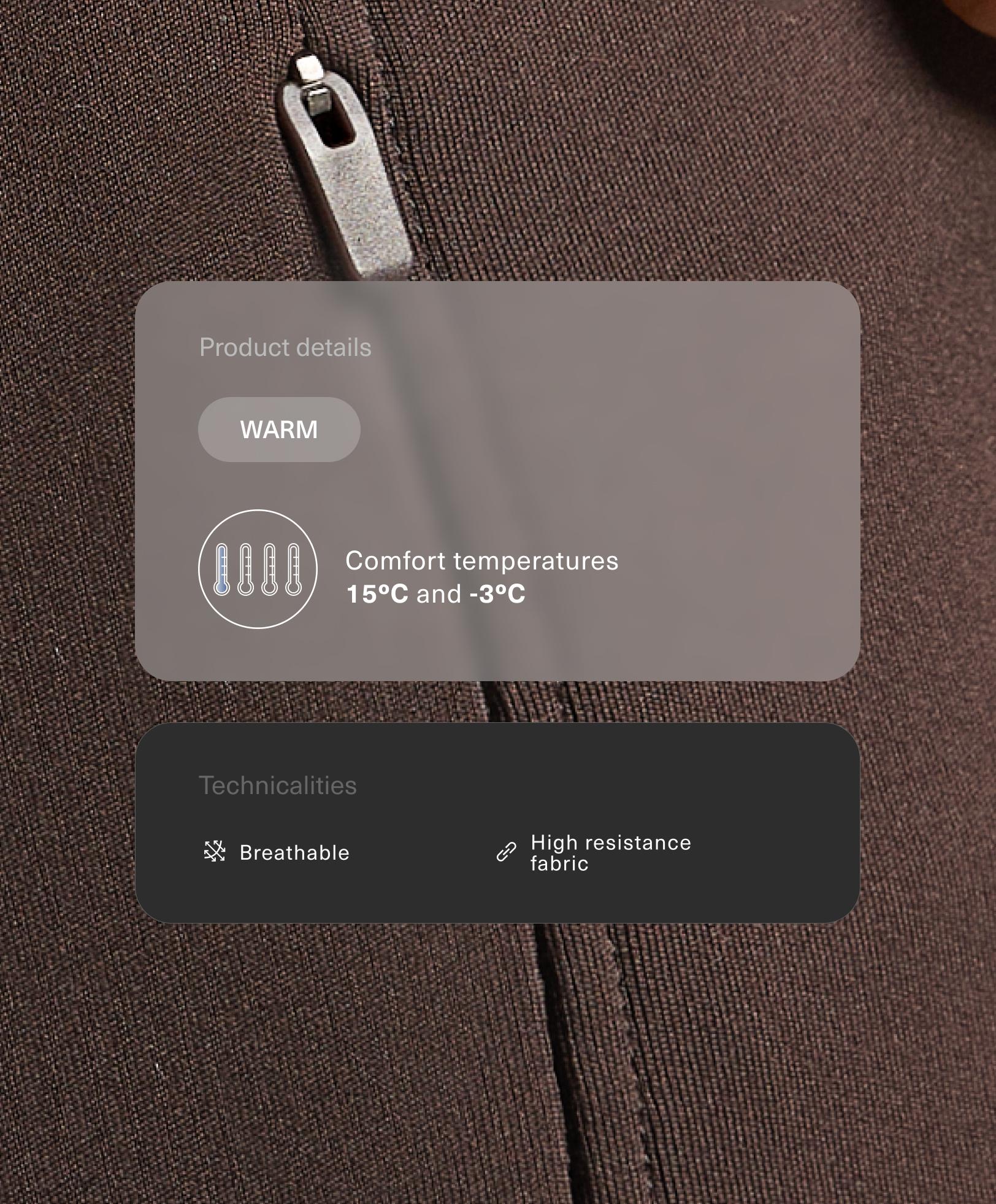 Ankellange high rise Warm leggings med lommer, 70 cm