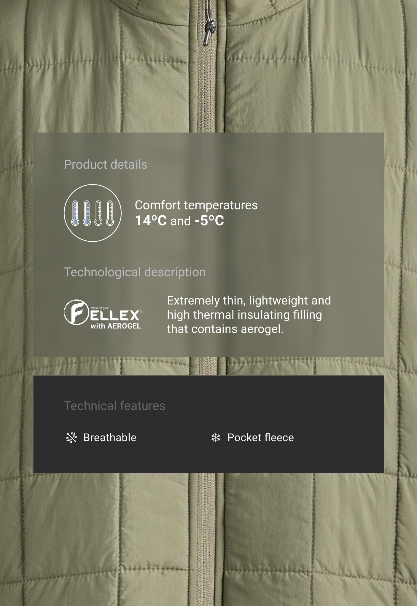 صديري بوكسي مبطن بتقنية ®FELLEX مع AEROGEL