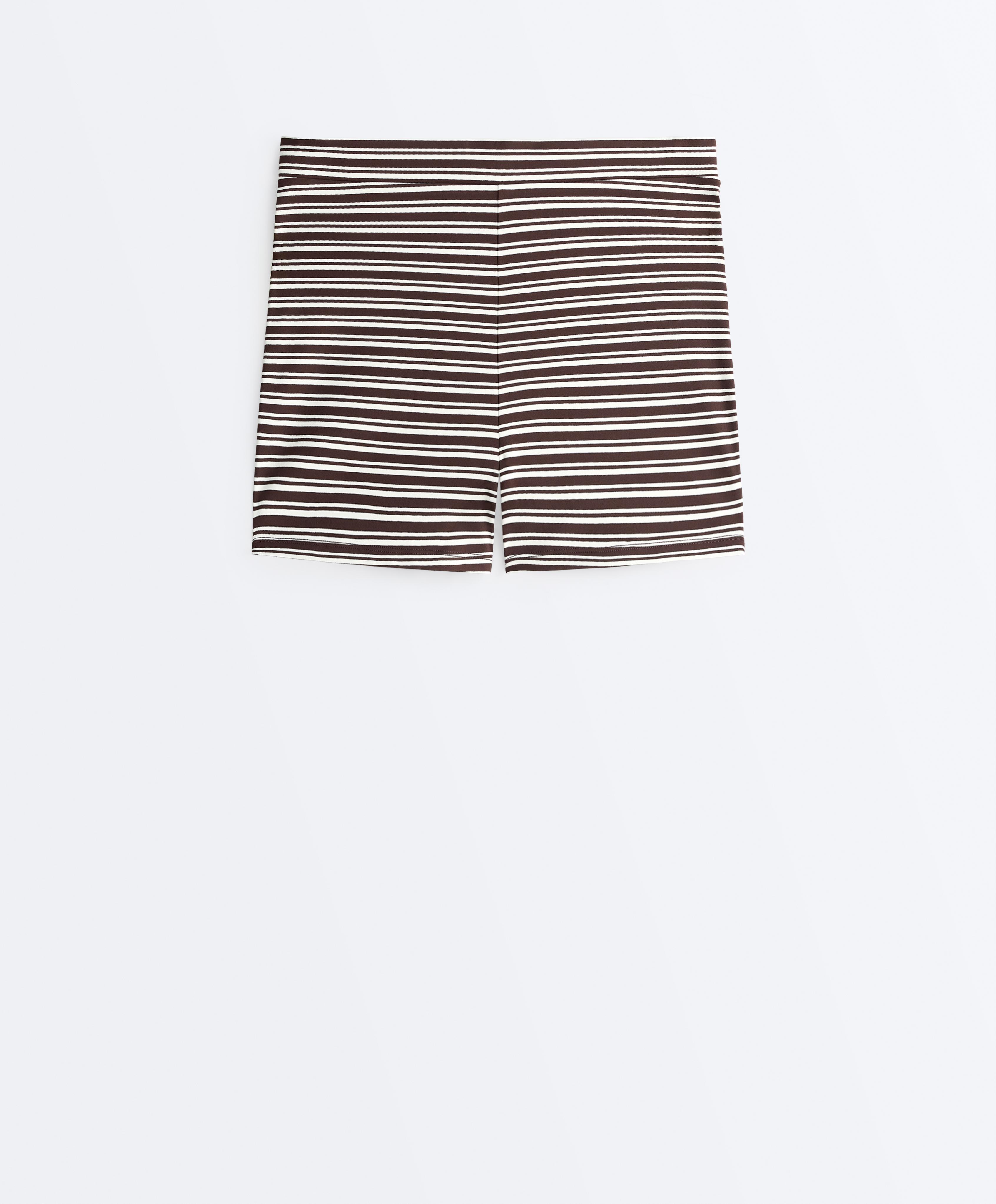 Comfortlux high-rise 5cm striped hot pants
