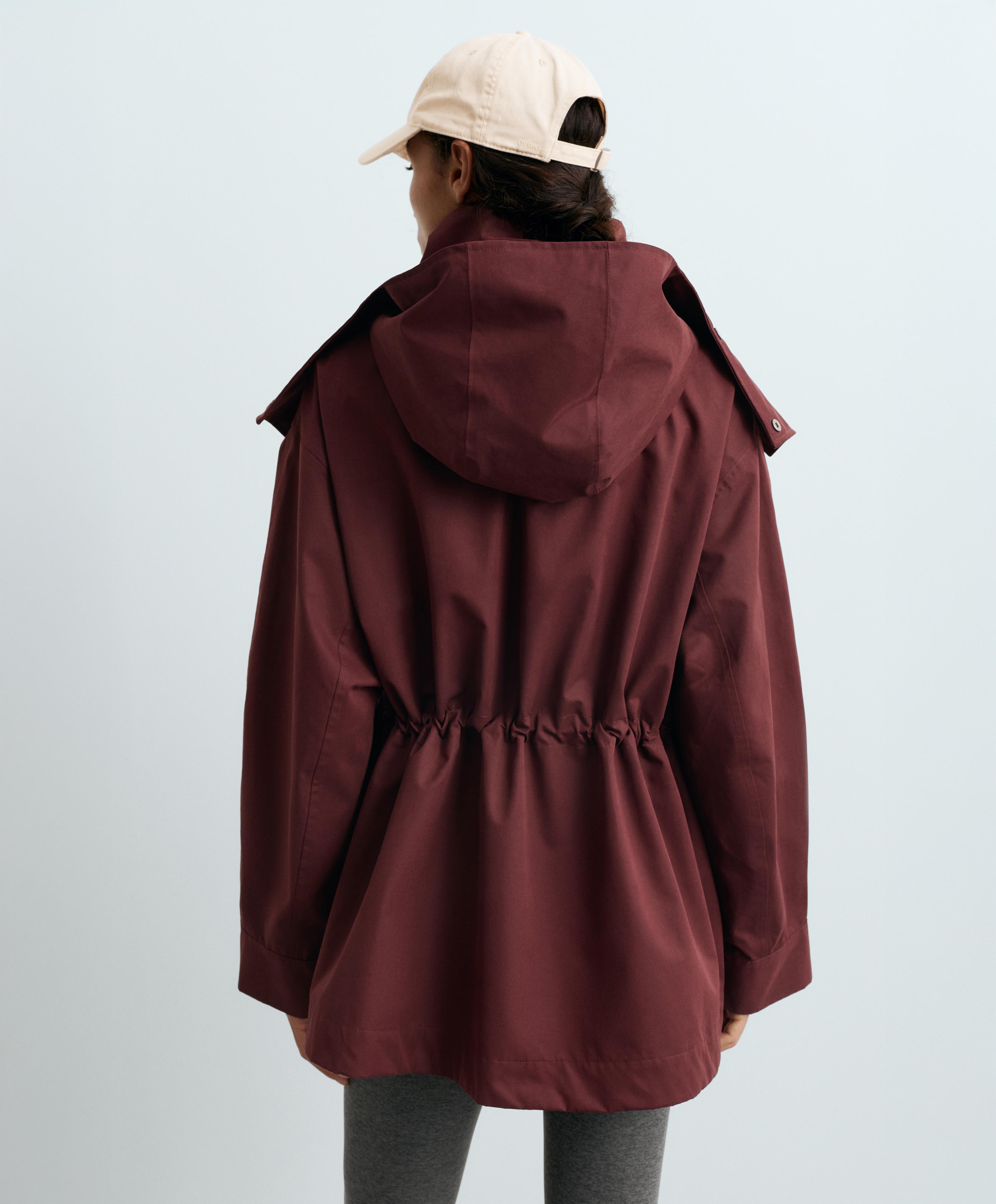 A-line 10k waterproof cotton jacket — MAROON