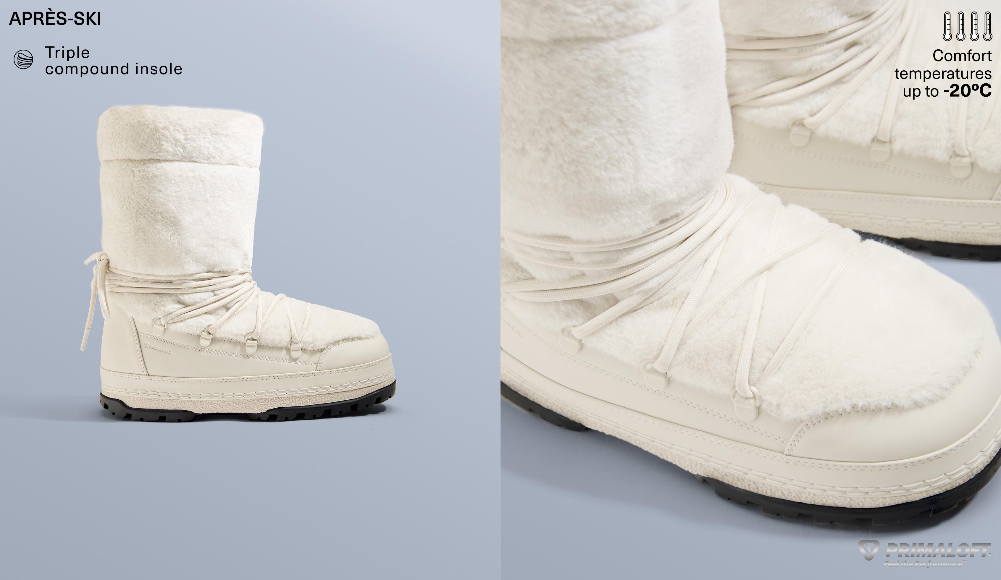 Lace-up technical faux fur boots - Sale