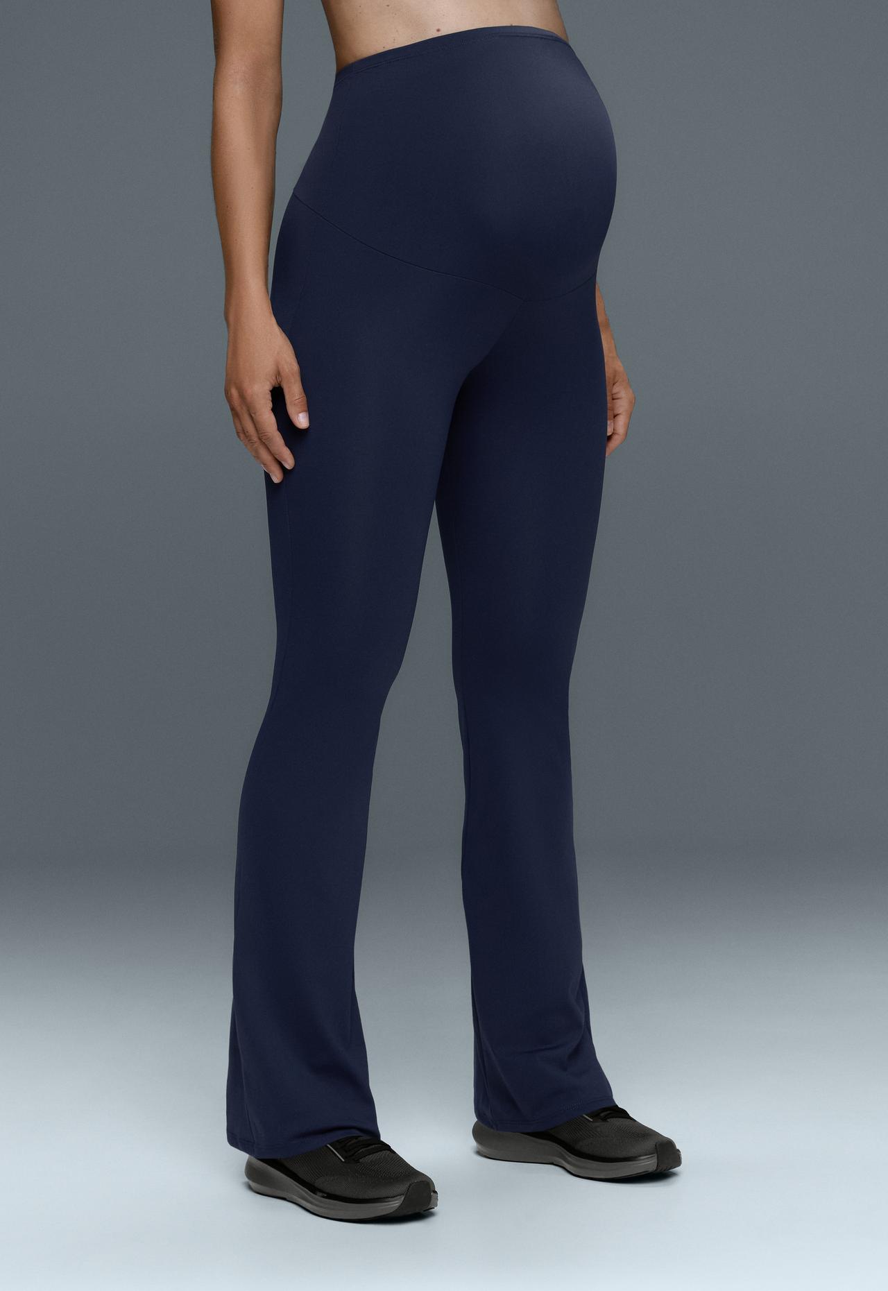 Maternity Comfortlux flare trousers — NAVY BLUE