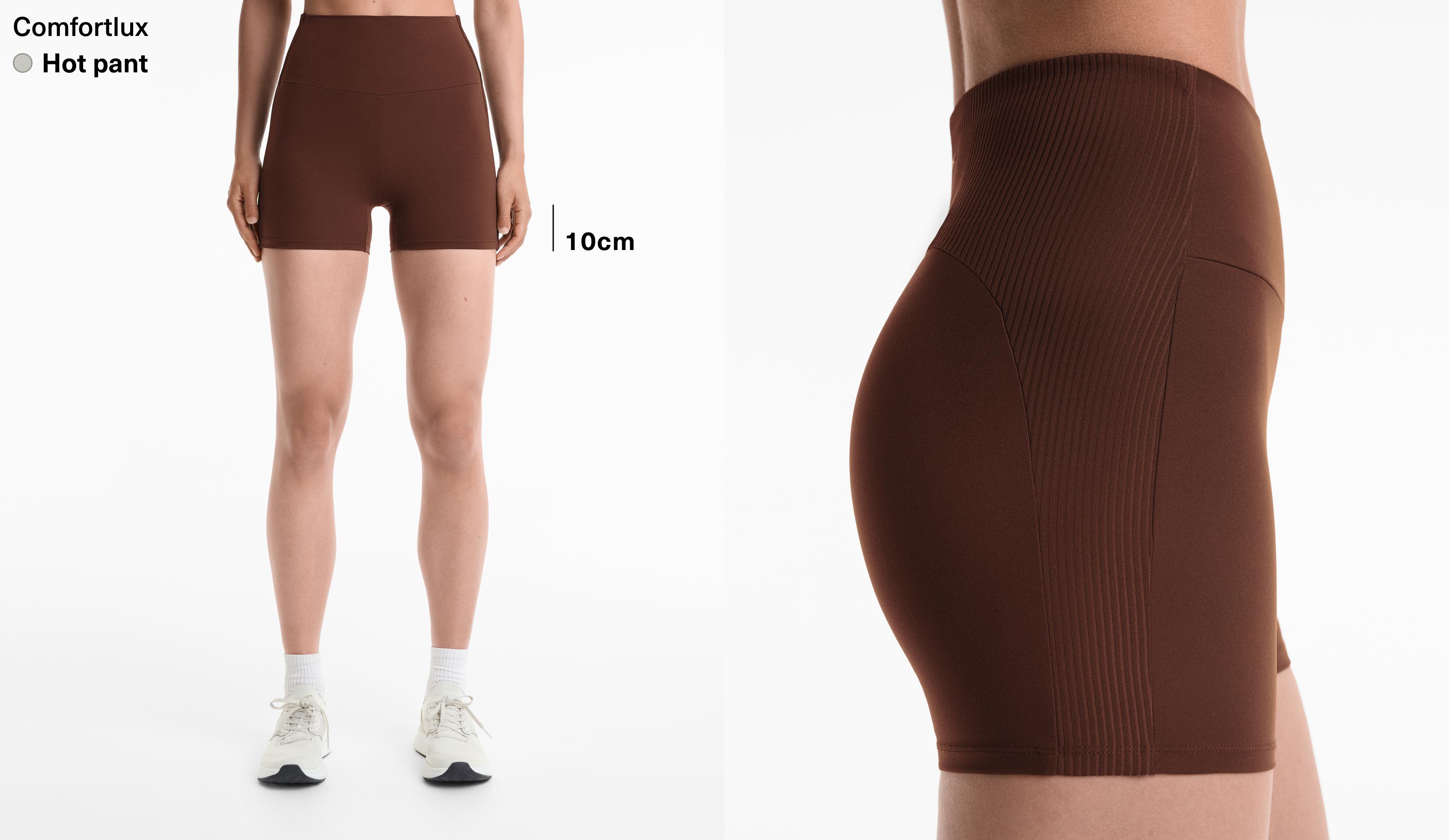 Comfortlux high rise 10cm rib hot pants